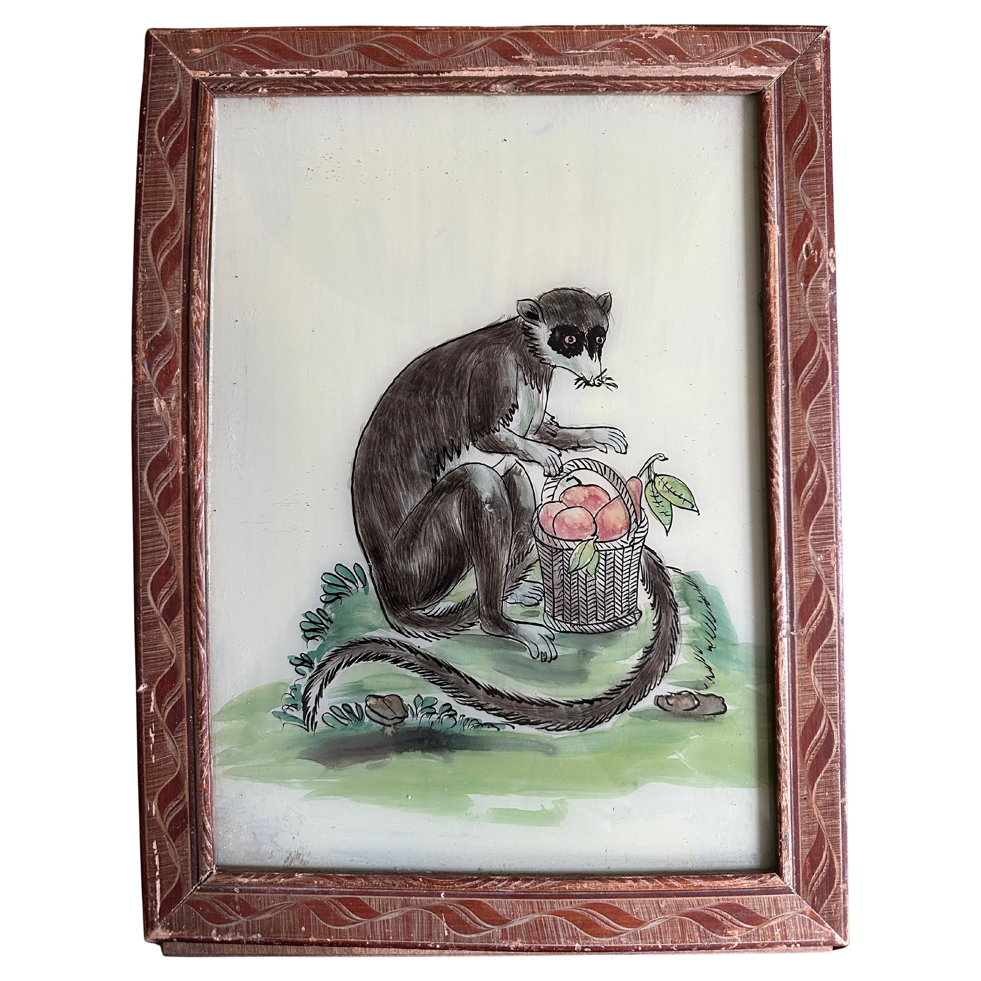 "Retrato de mono del siglo XIX: Arte salvaje cautivador"