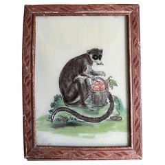 "Retrato de mono del siglo XIX: Arte salvaje cautivador"