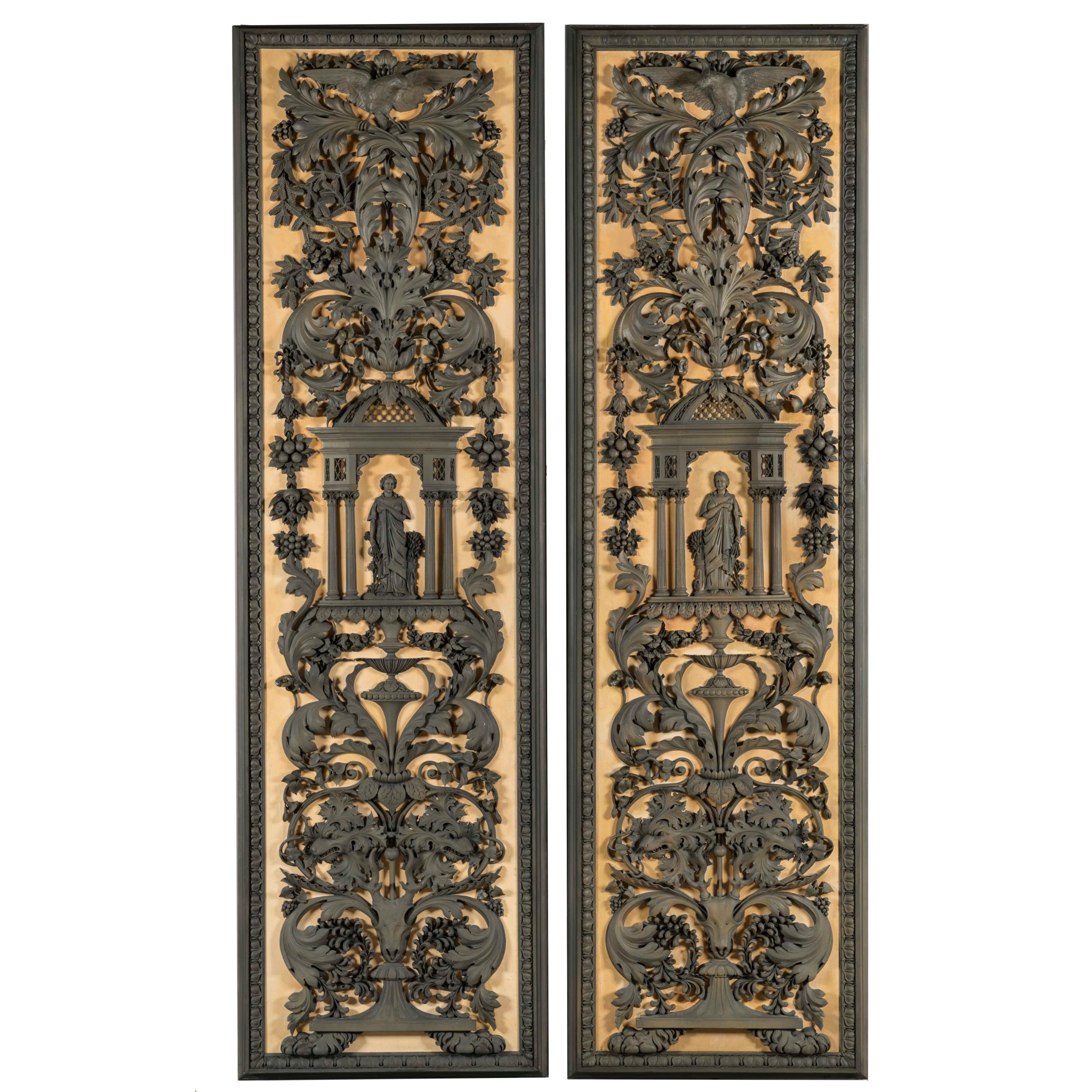 19th Century, Monumental Carved Boiserie Panels from Lartington Hall In Excellent Condition For Sale In London, GB