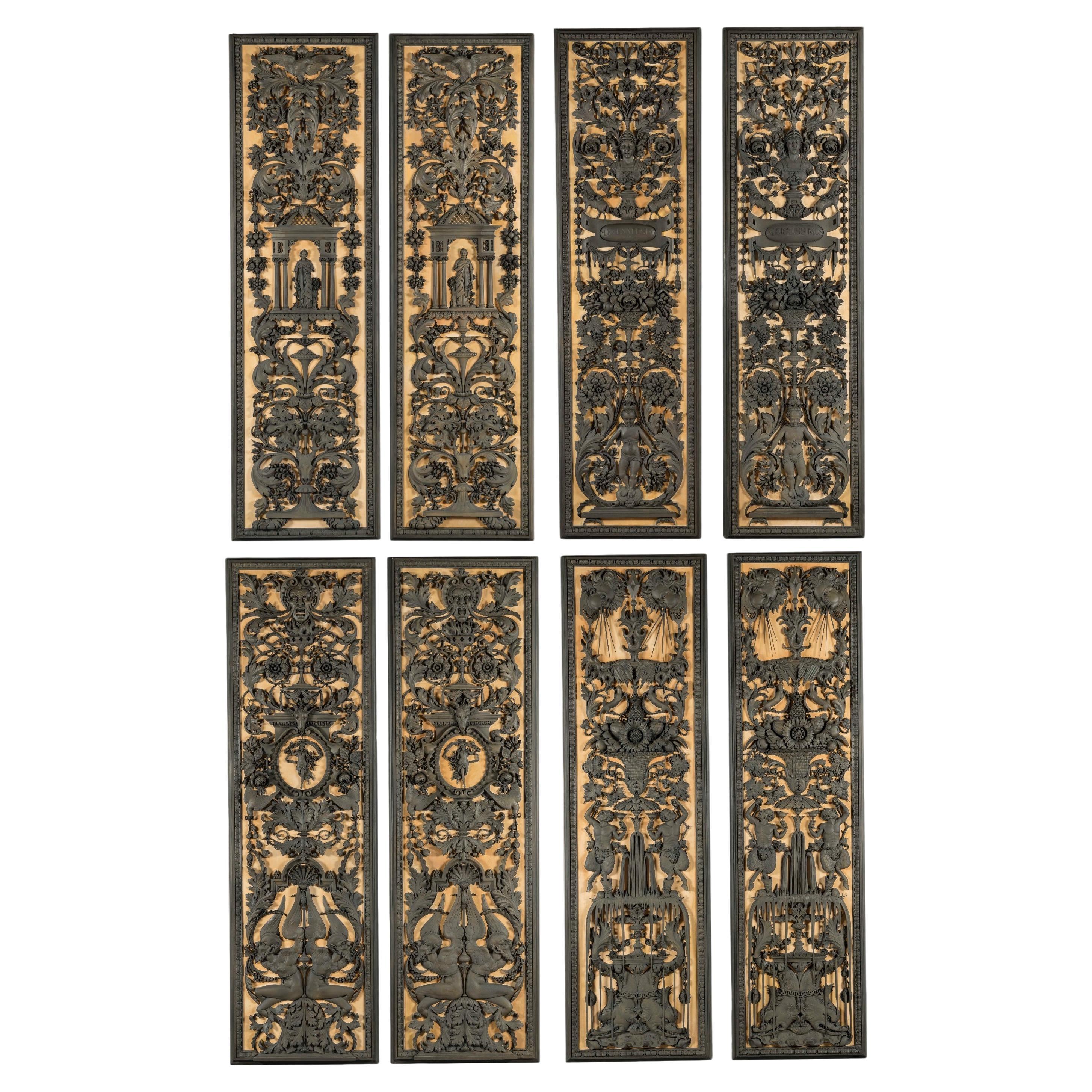 19th Century, Monumental Carved Boiserie Panels from Lartington Hall
