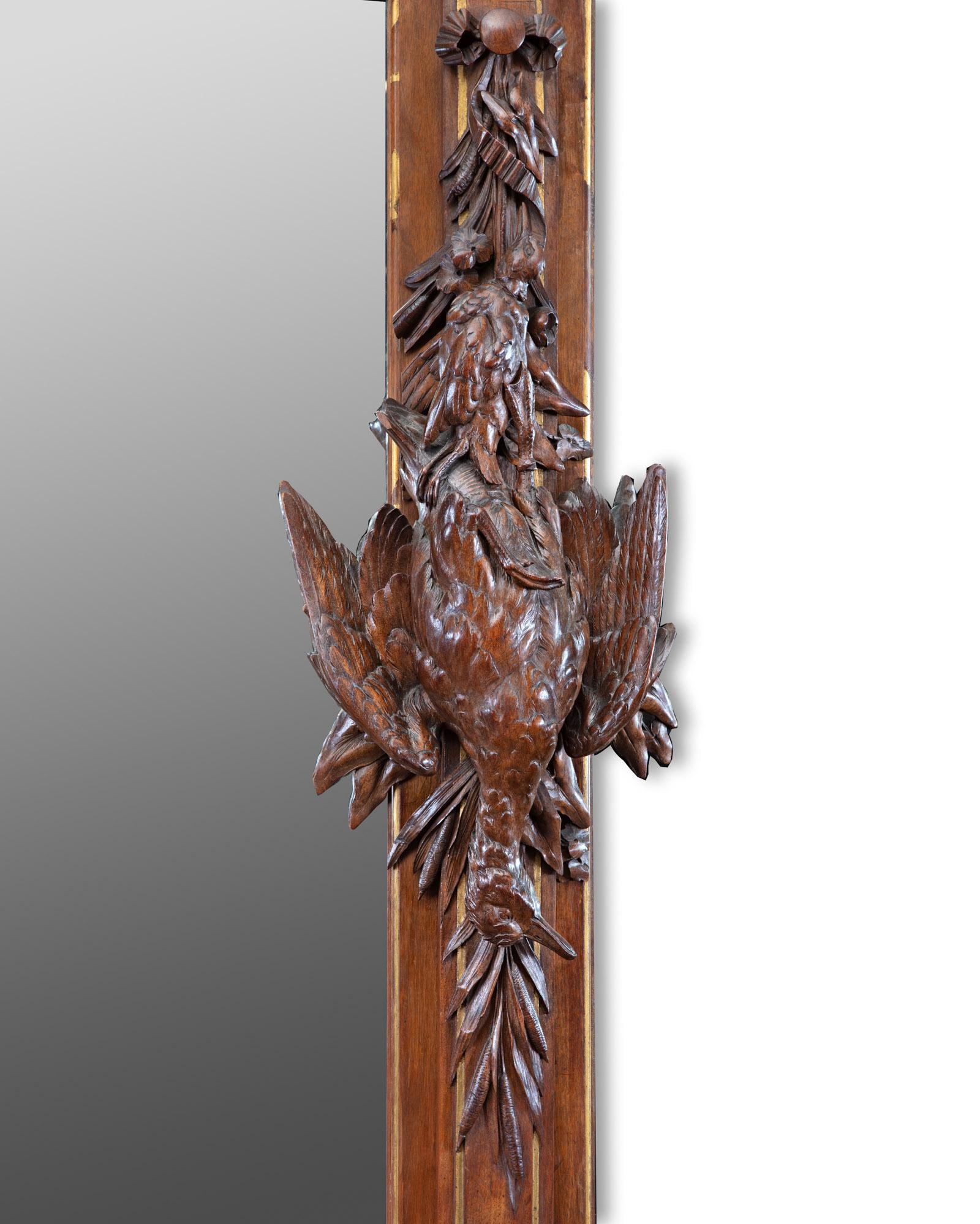 19th Century Monumental Carved Walnut Mirrored French Buffet by Guéret Frères 5