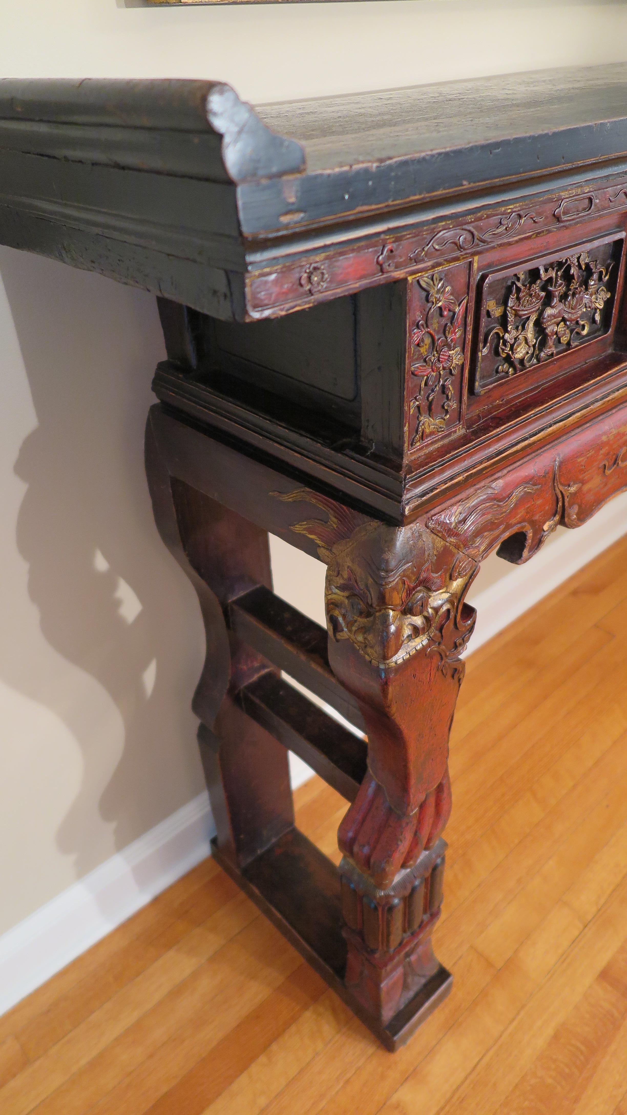 19th Century Monumental Chinese Altar Table For Sale 1