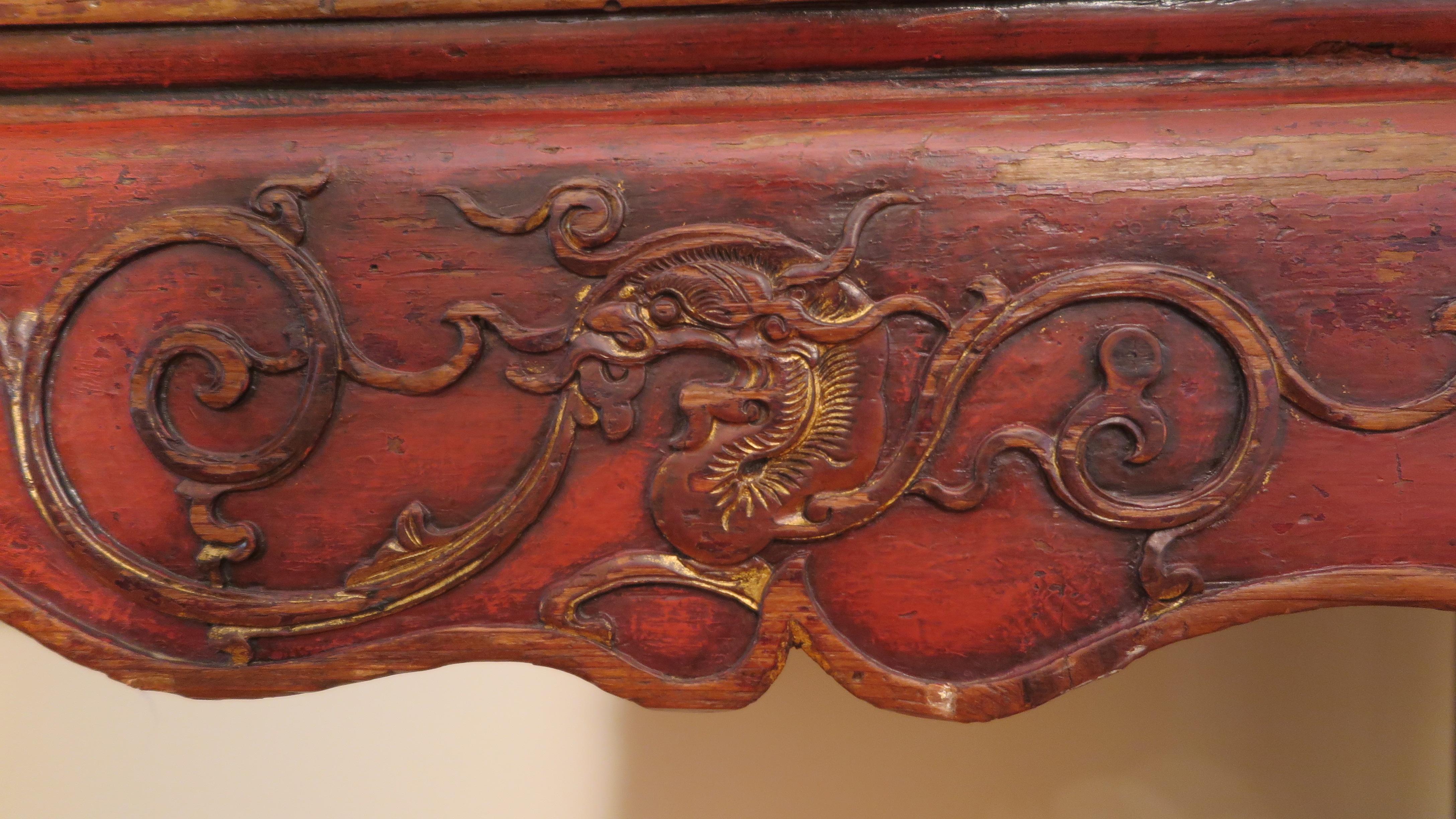 Wood 19th Century Monumental Chinese Altar Table For Sale