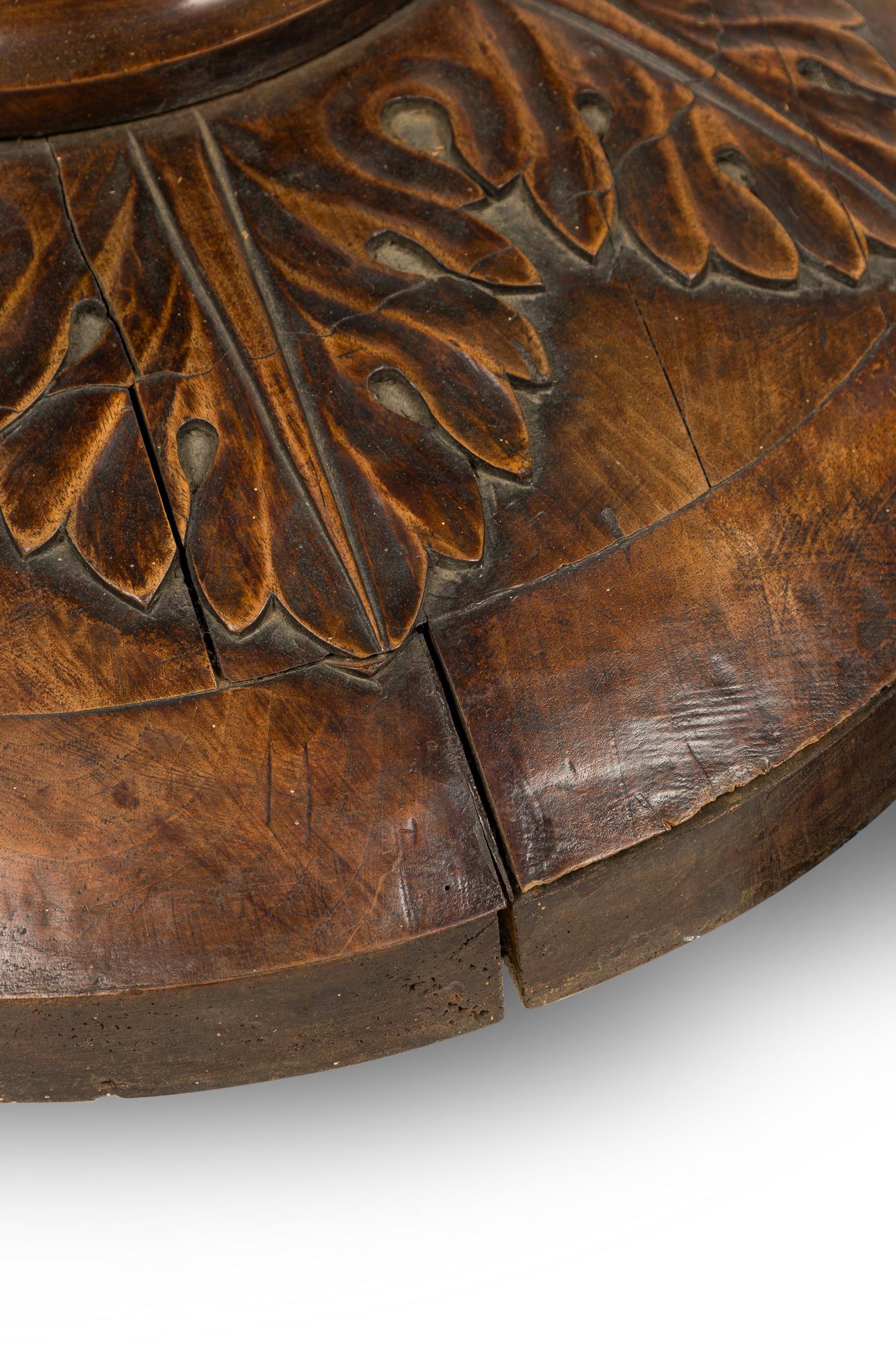 19th Century Monumental Continental Carved Wood Jardinière Garden Planter For Sale 3