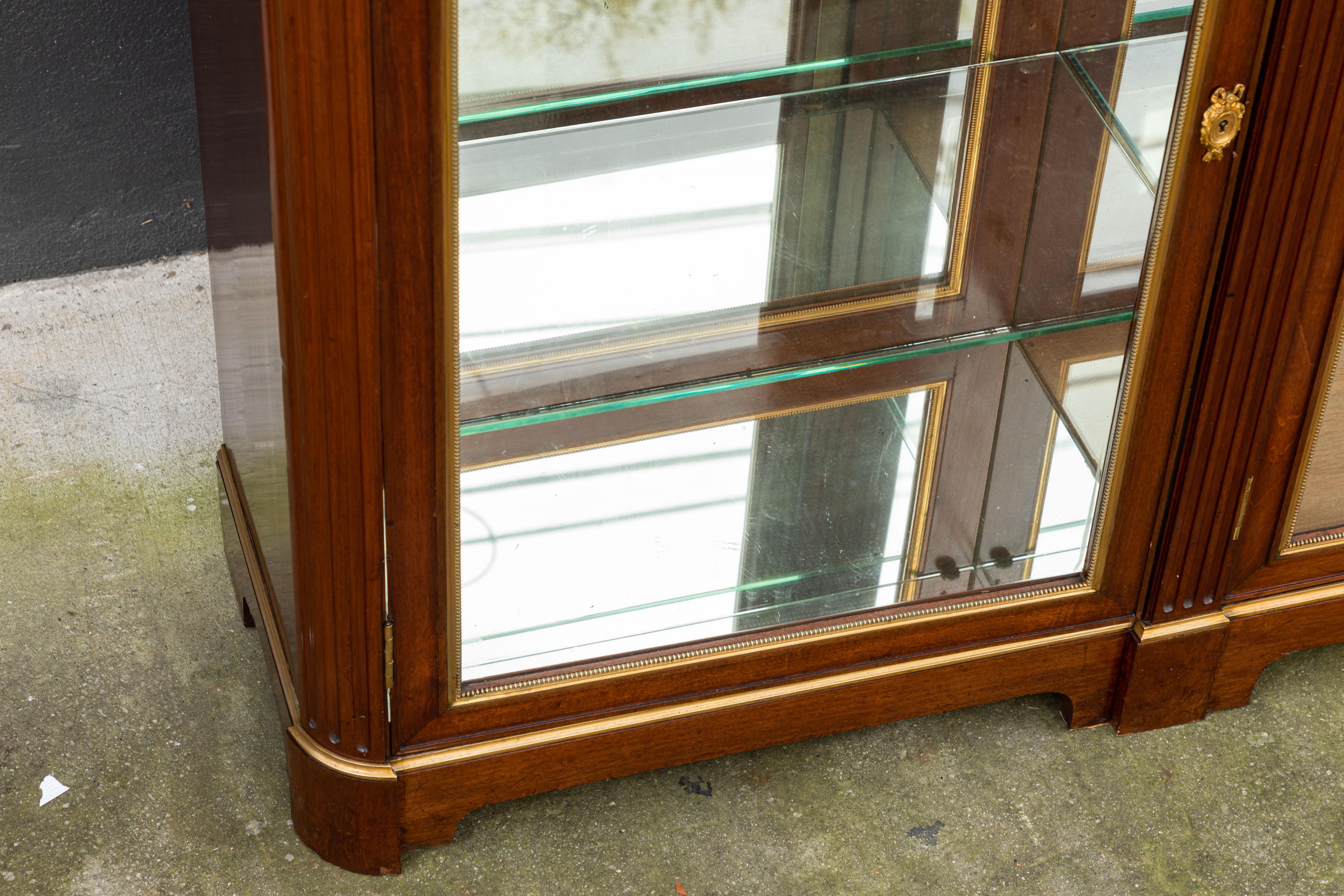 19th Century Monumental French Bronze Mounted Bookcase/Vitrine In Good Condition In Los Angeles, CA