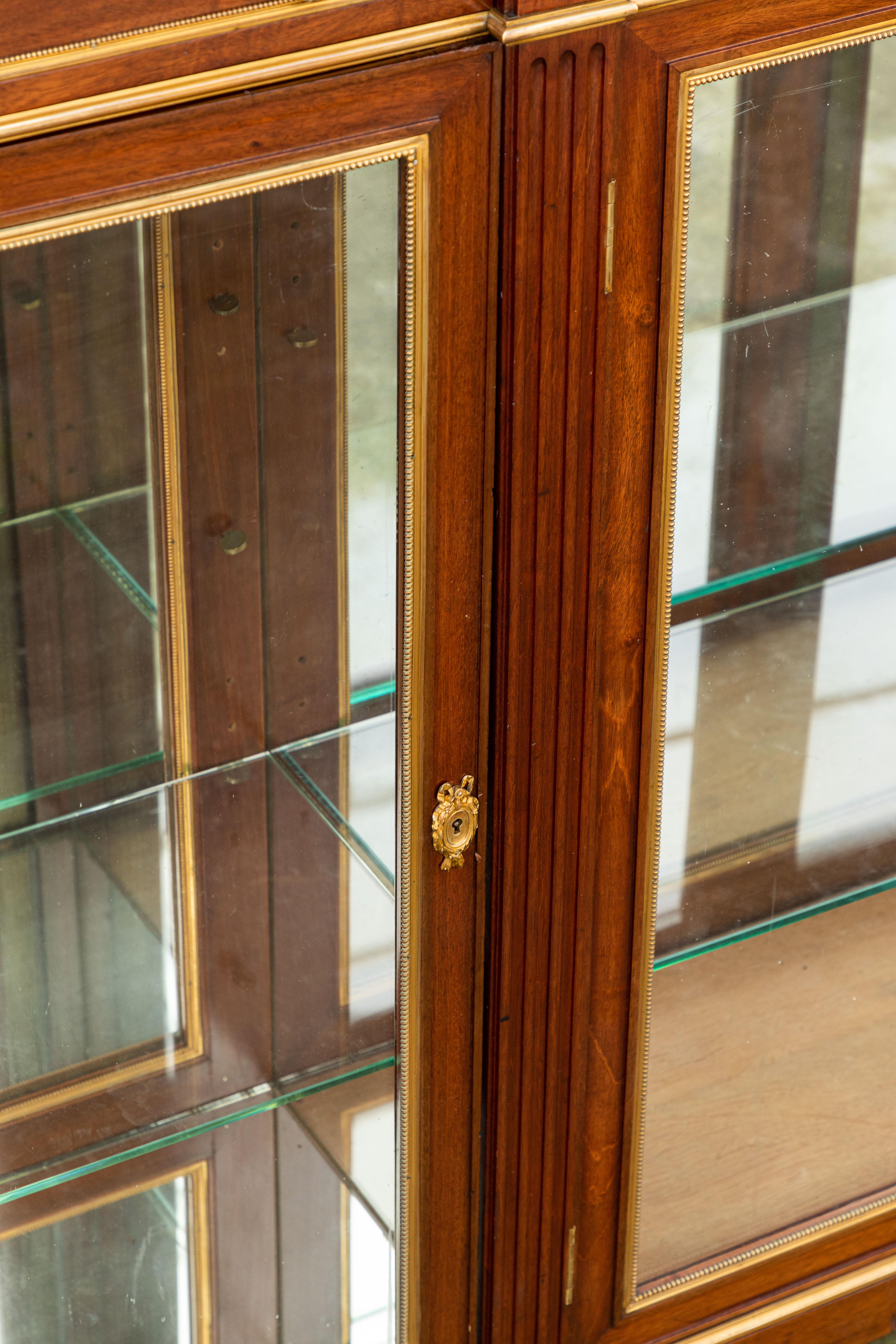 19th Century Monumental French Bronze Mounted Bookcase/Vitrine 1