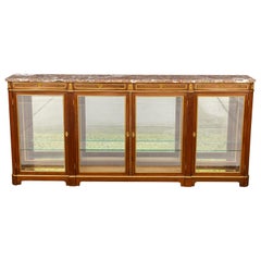 Antique 19th Century Monumental French Bronze Mounted Bookcase/Vitrine