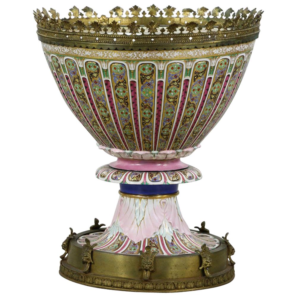 urne monumentale en porcelaine française du 19ème siècle
