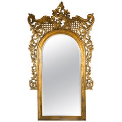 19th Century Monumental French Rococo Floor Mirror