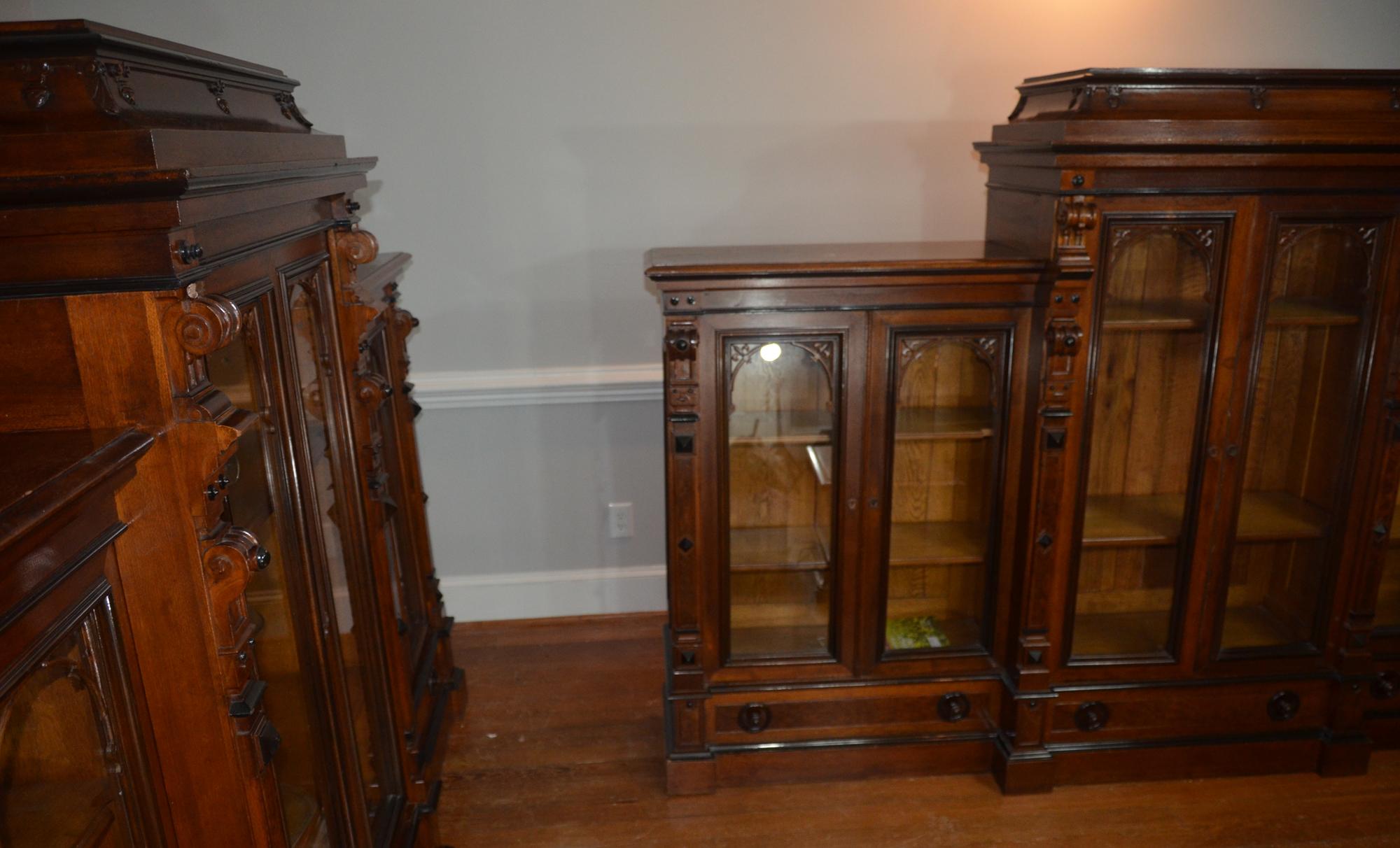 19th century Monumental Herter Brothers Bookcase Pair 5