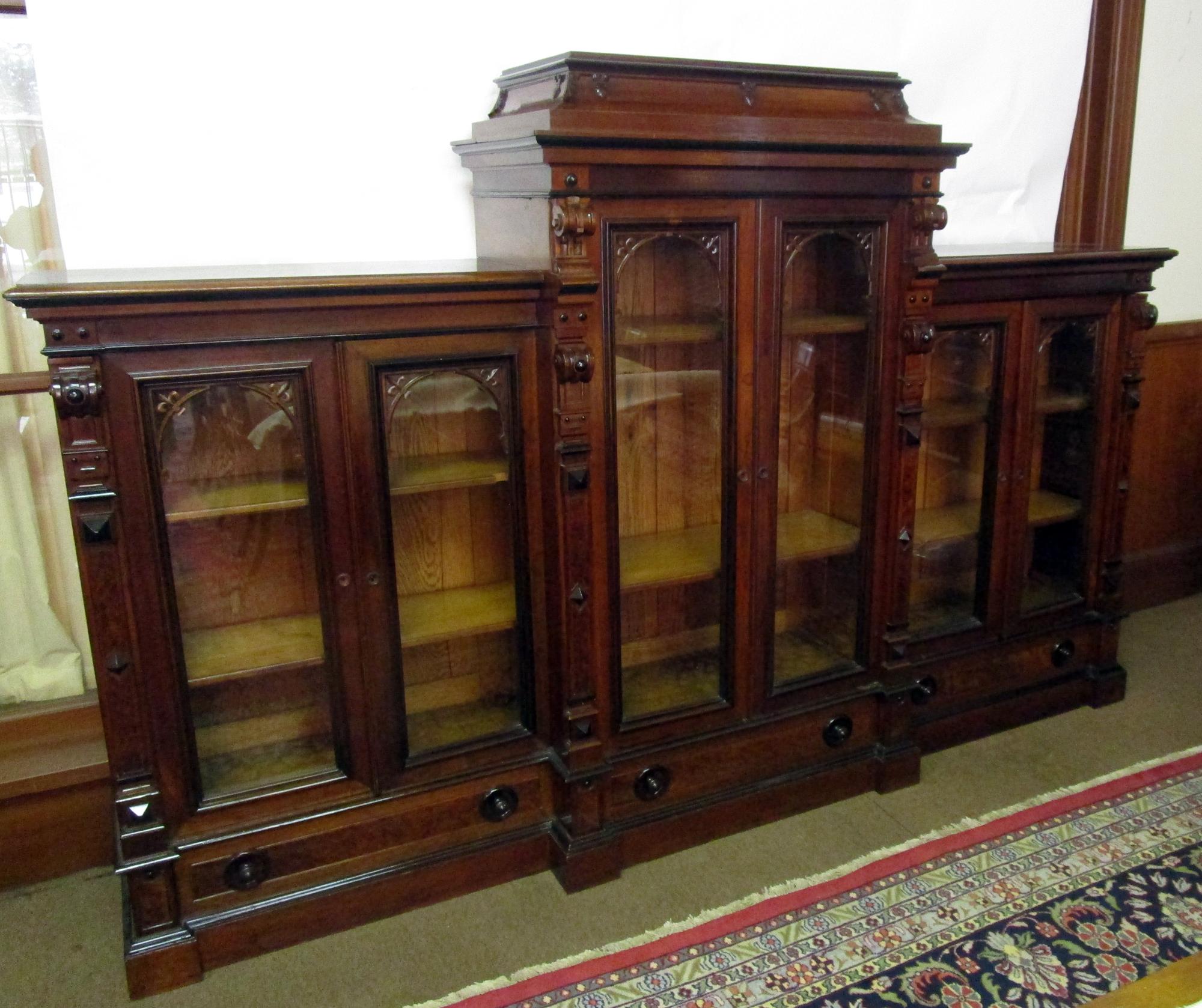 19th century Monumental Herter Brothers Bookcase Pair 7