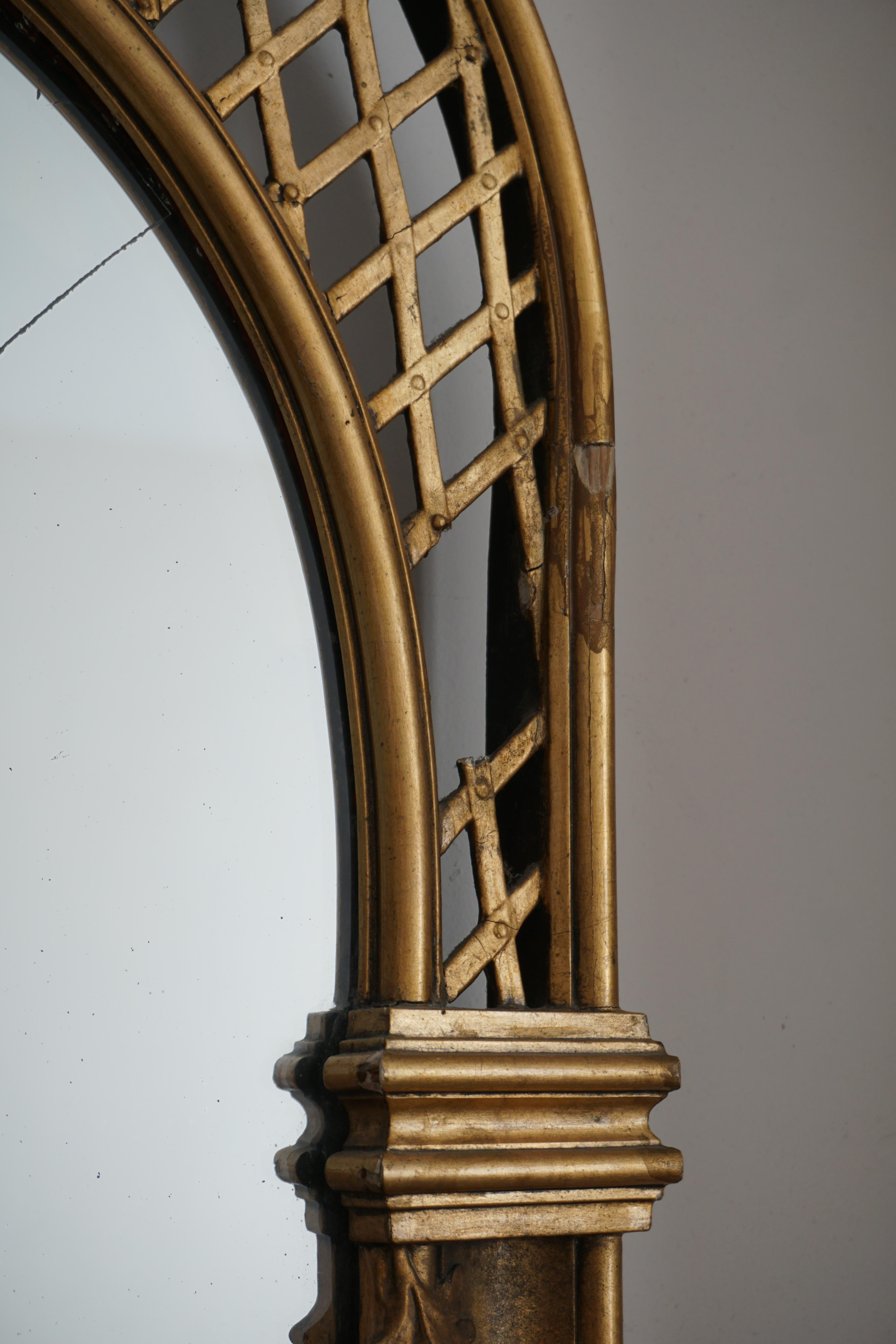 Miroir de sol rocococo italien monumental du 19ème siècle en vente 4