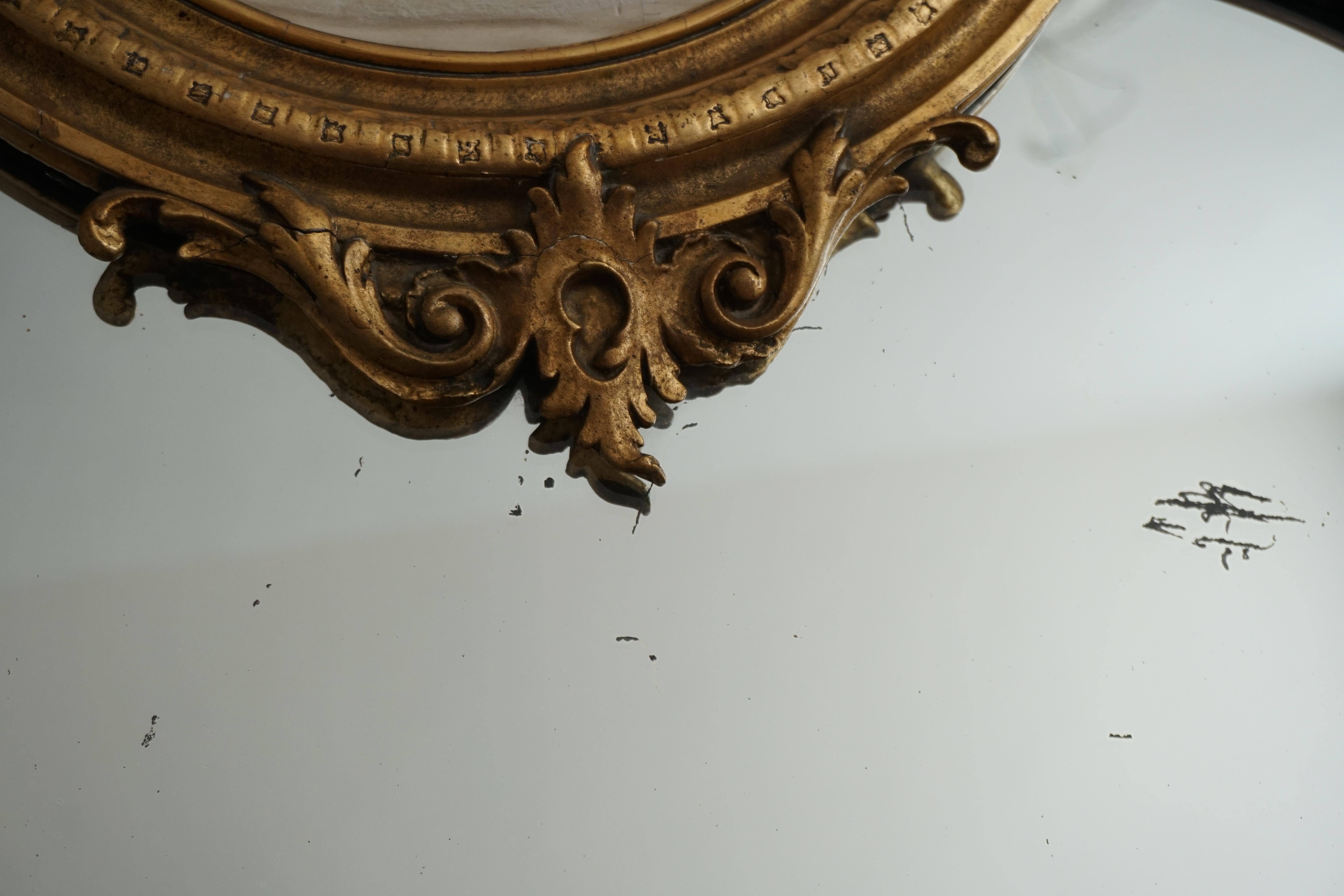 19th Century Monumental Italian Rococo Floor Mirror For Sale 7