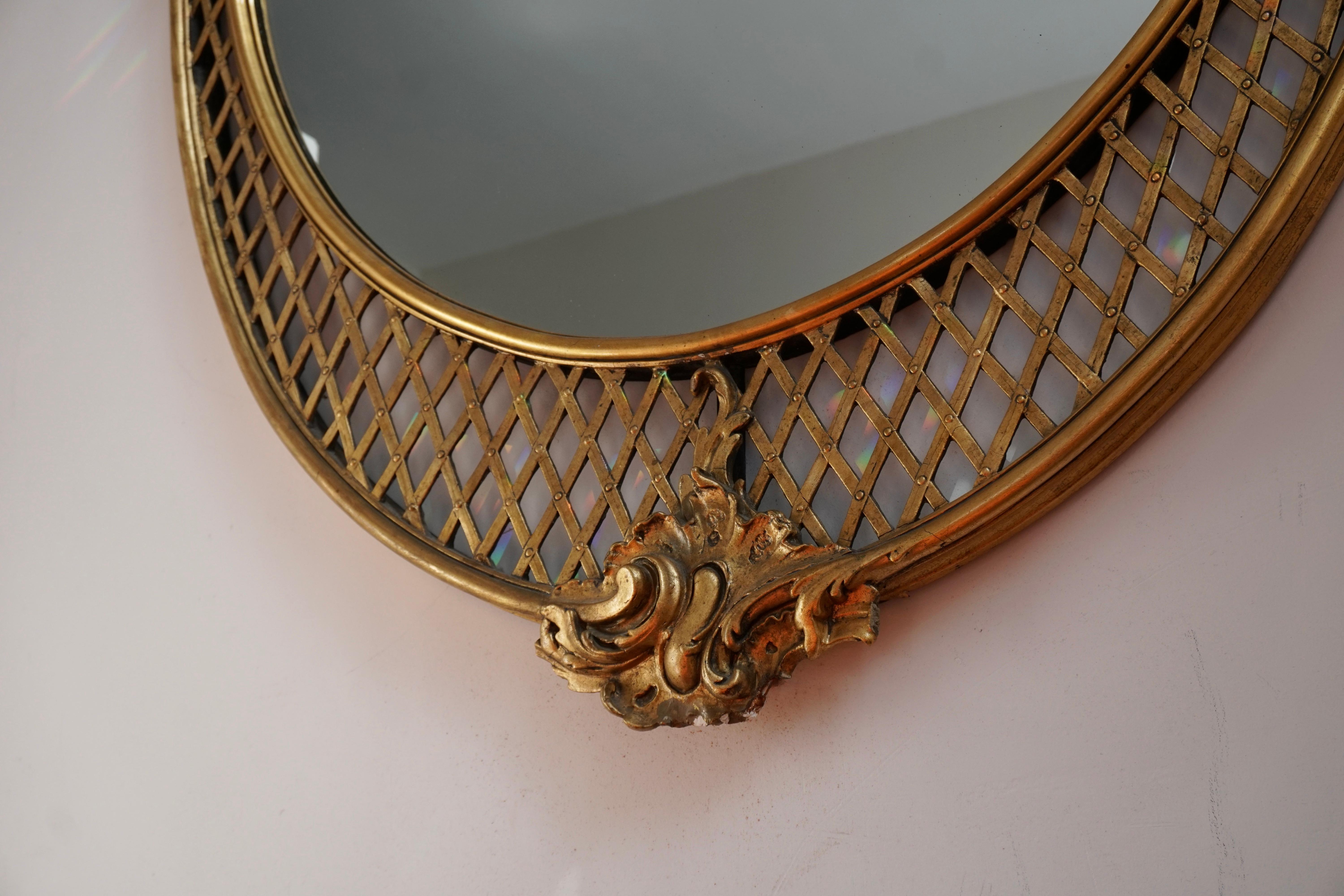 Miroir de sol rocococo italien monumental du 19ème siècle en vente 9