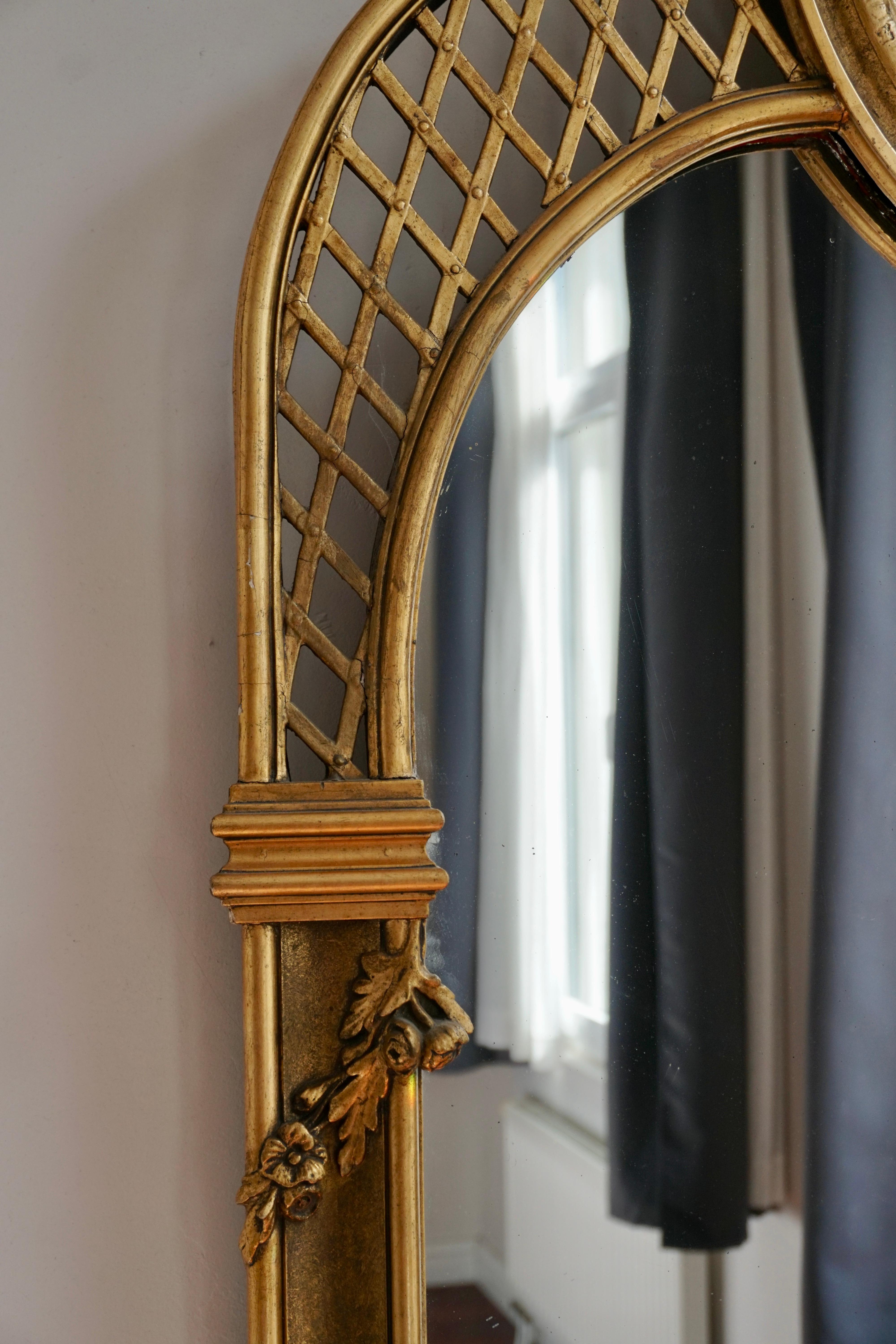 Miroir de sol rocococo italien monumental du 19ème siècle en vente 3