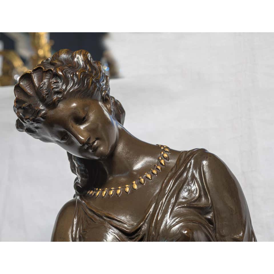 19th C. Monumental Patinated Bronze Sculpture of Venus attrib. Mathurin Moreau In Good Condition For Sale In New York, NY