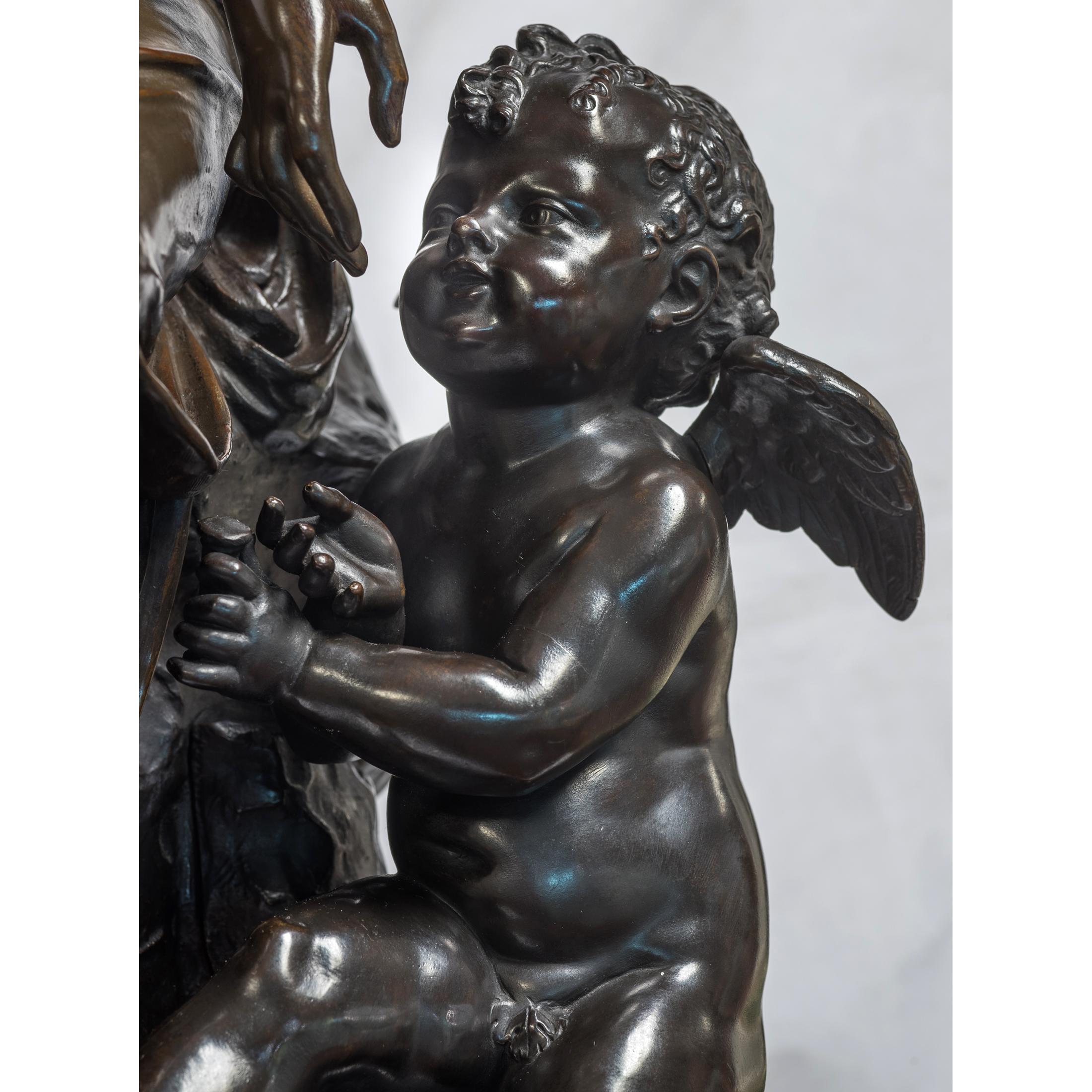 19th Century 19th C. Monumental Patinated Bronze Sculpture of Venus attrib. Mathurin Moreau