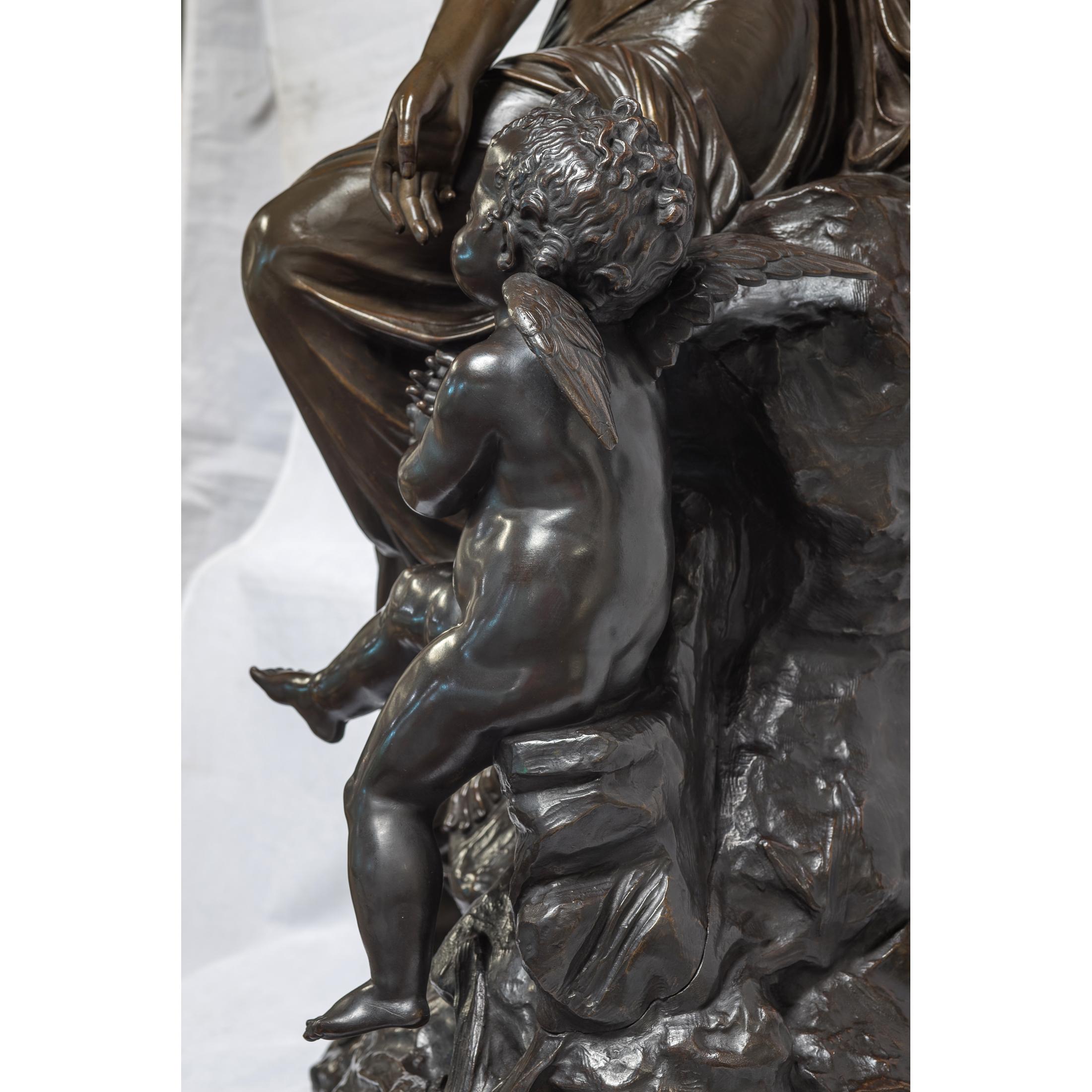 19th C. Monumental Patinated Bronze Sculpture of Venus attrib. Mathurin Moreau 1
