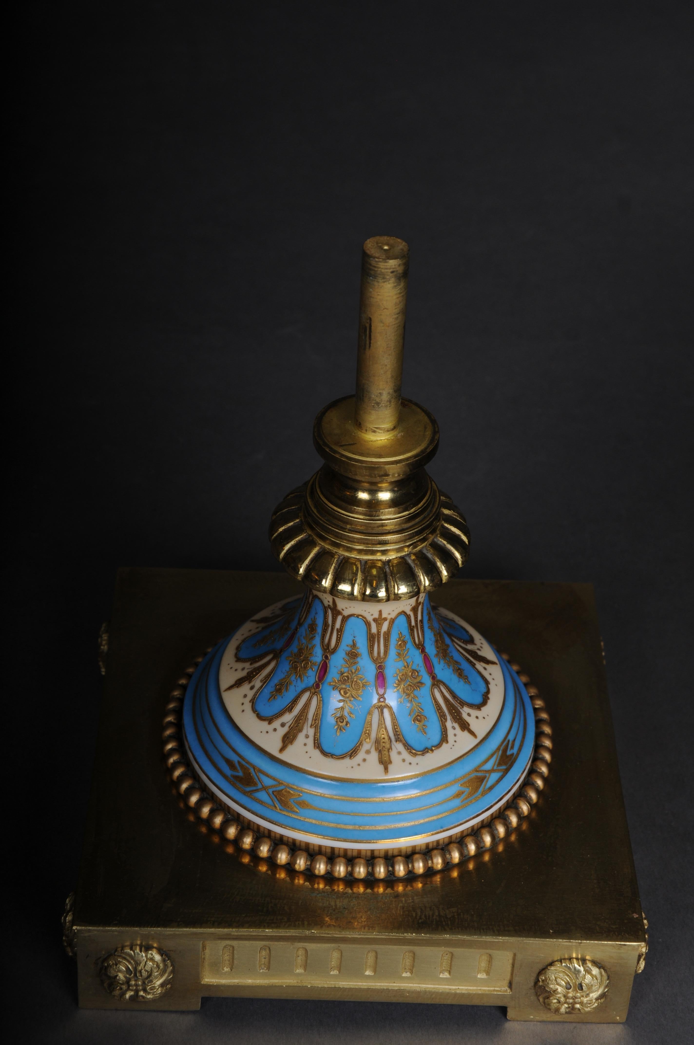 19th Century Monumental Sèvres Vase with Bronze Mounting For Sale 9