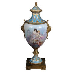 19th Century Monumental Sèvres Vase with Bronze Mounting