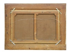 19th Century Moonlight Harbour Oil on Canvas by Albert Berg