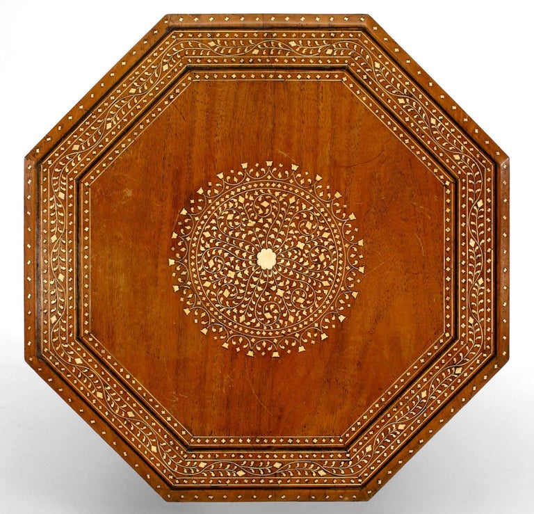 19th Century Moorish Inlaid Teak Taboret Table For Sale at 1stDibs