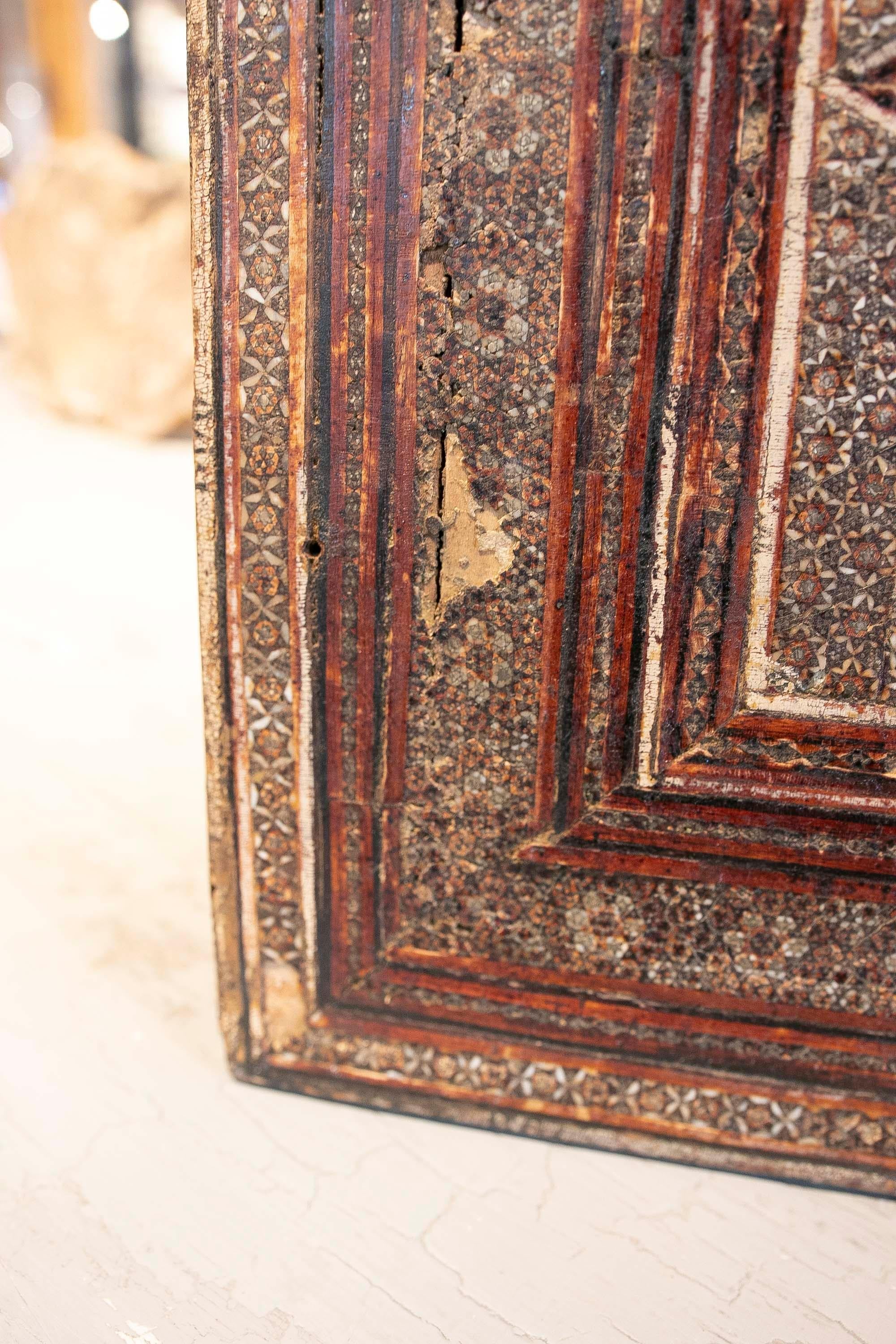 19. Jahrhundert Maurische sorgfältige Handwerkskunst Box Deckel mit Intarsienarbeit   im Angebot 9