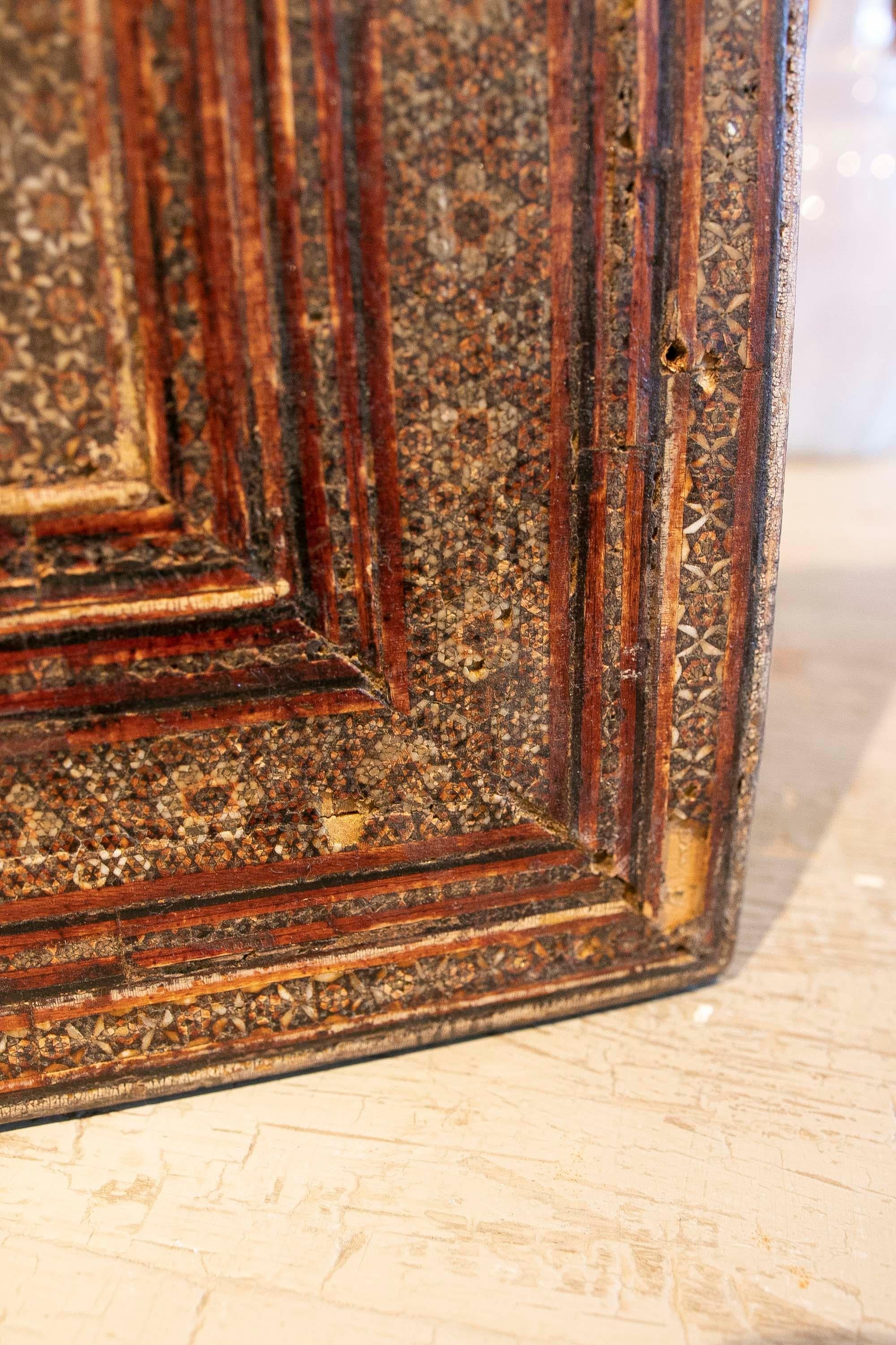 19. Jahrhundert Maurische sorgfältige Handwerkskunst Box Deckel mit Intarsienarbeit   im Angebot 10