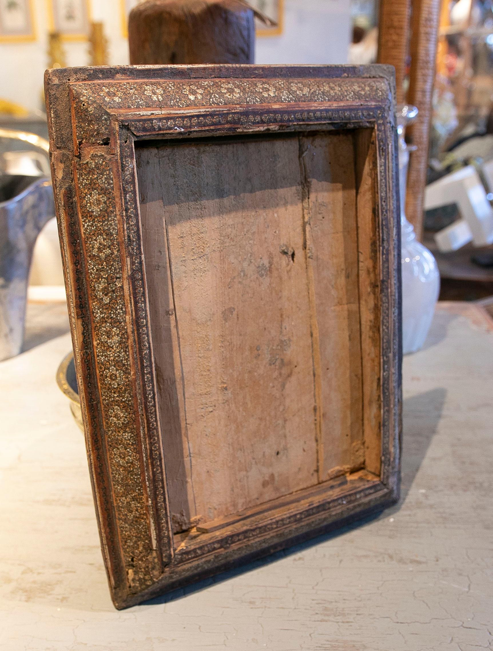 Spanish 19th Century Moorish Meticulous Workmanship Box Lid with Inlaid Work   For Sale