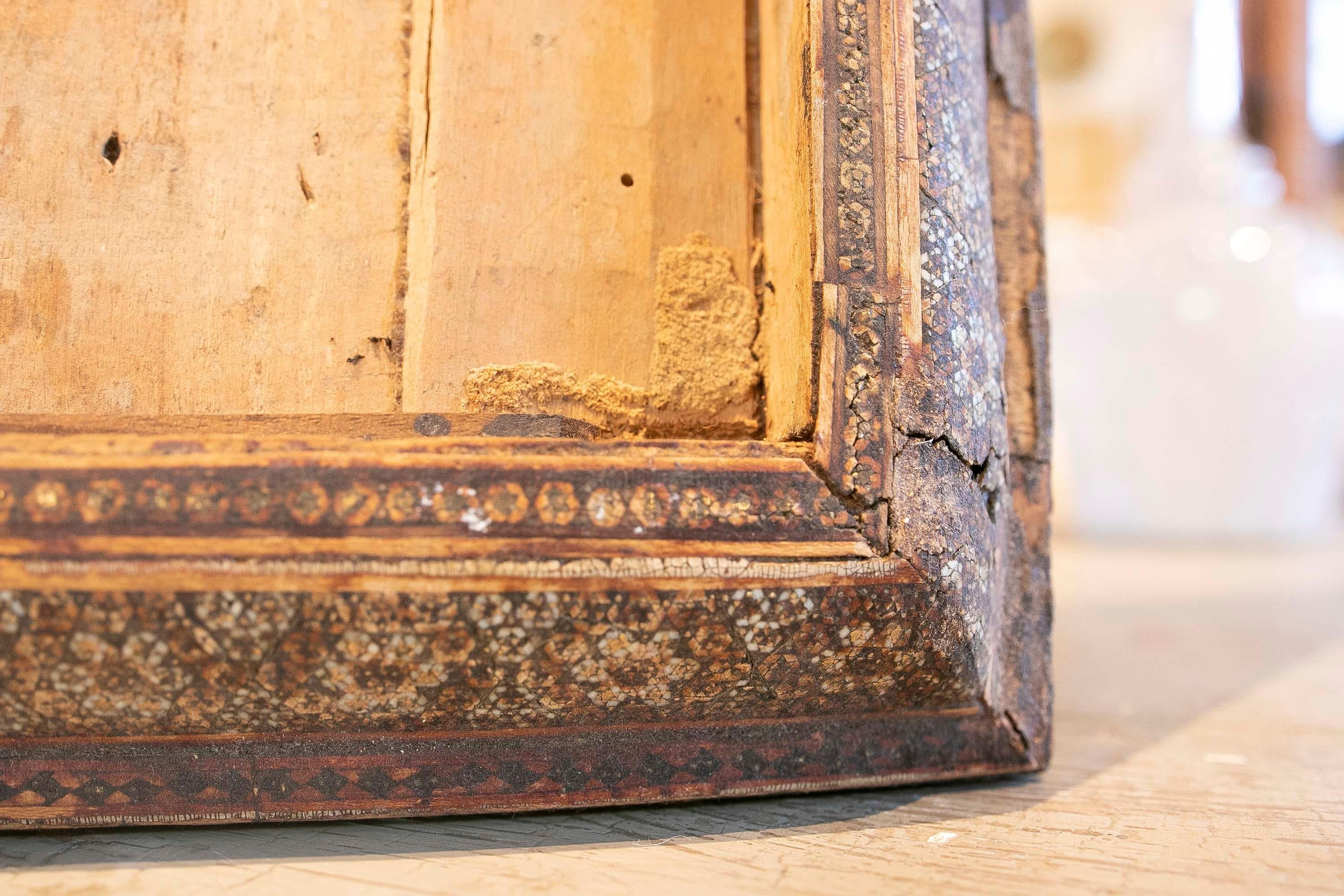 19. Jahrhundert Maurische sorgfältige Handwerkskunst Box Deckel mit Intarsienarbeit   im Angebot 2