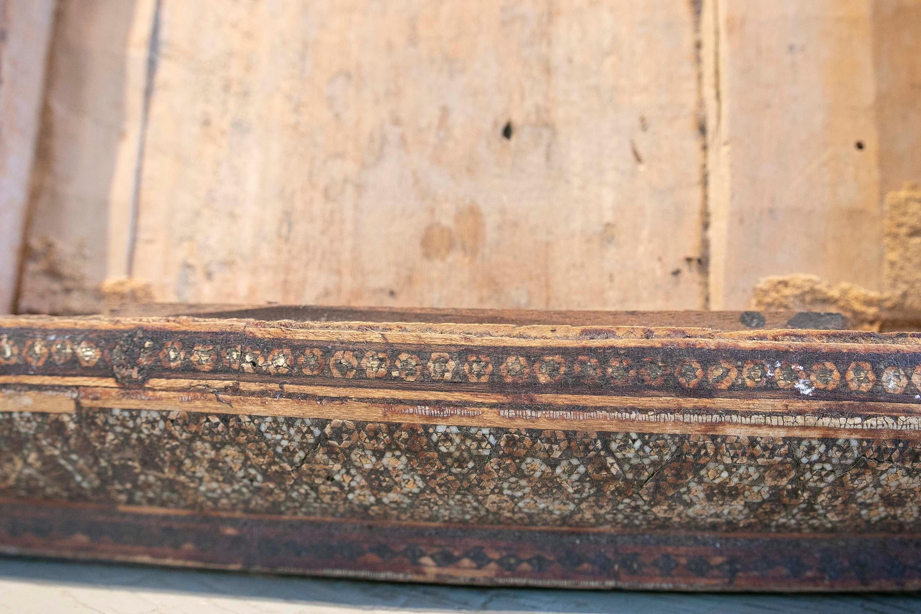 19. Jahrhundert Maurische sorgfältige Handwerkskunst Box Deckel mit Intarsienarbeit   im Angebot 4