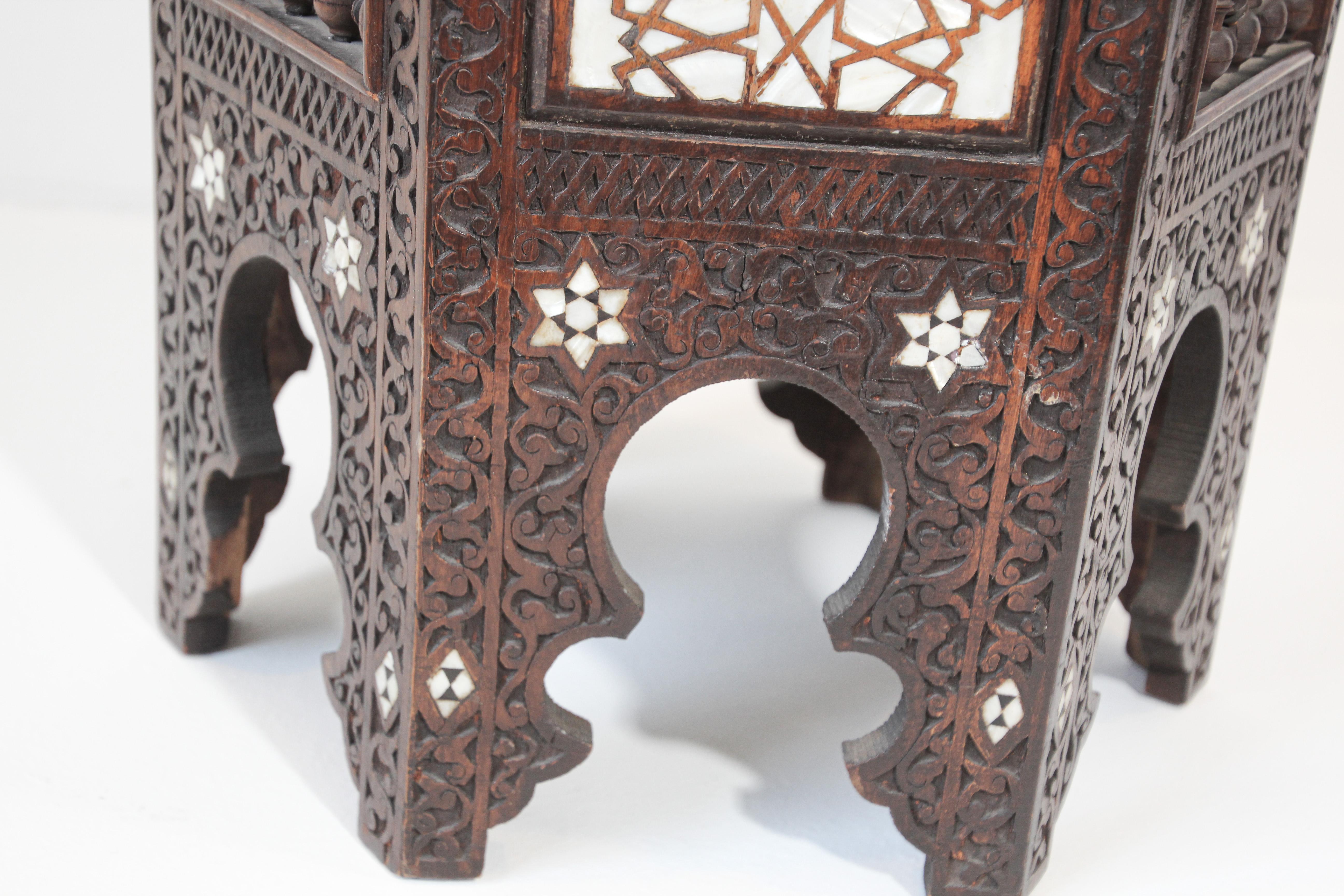 19th Century Moorish Mother-of-pearl Inlaid Side Table 5