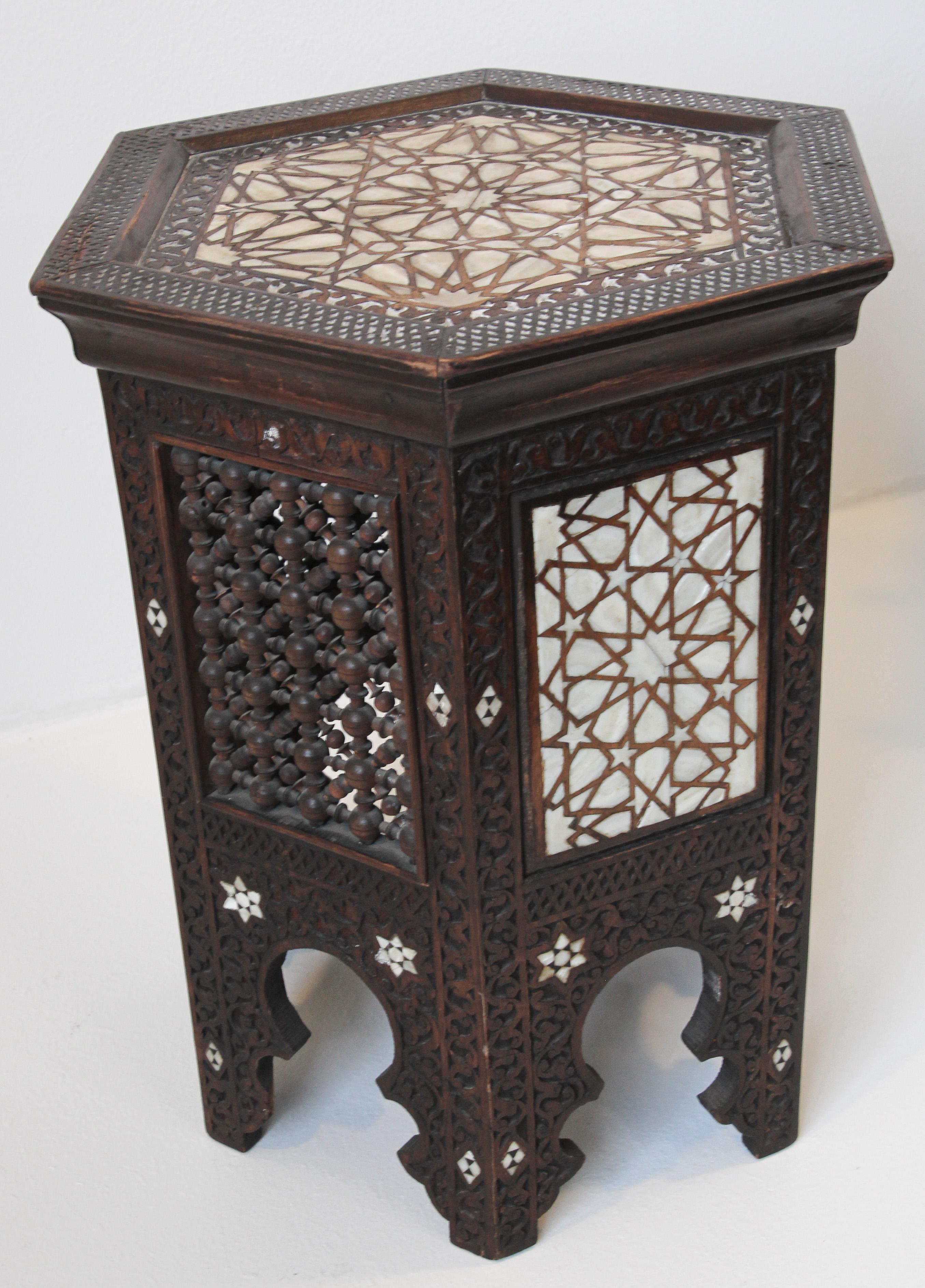 19th Century Moorish Mother-of-pearl Inlaid Side Table 6