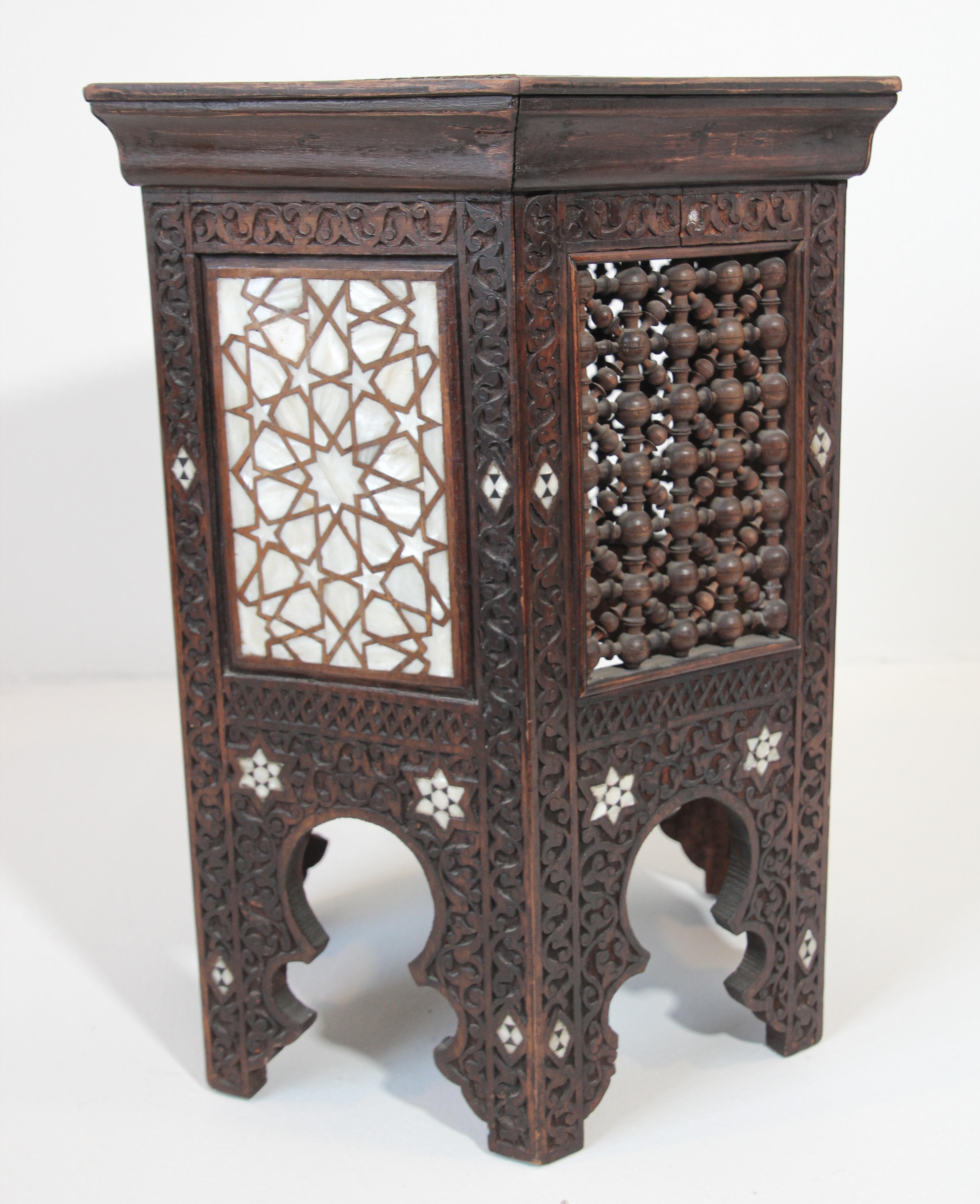 19th Century Moorish Mother-of-pearl Inlaid Side Table 9