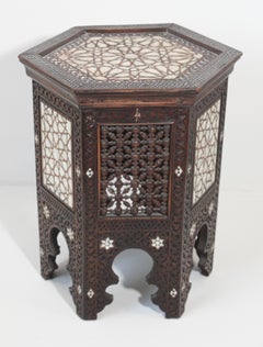 19th Century Moorish Mother-of-pearl Inlaid Side Table
