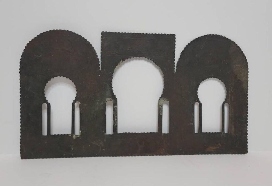 19th Century Moorish Revival Bronze Architectural Model Panel For Sale 4