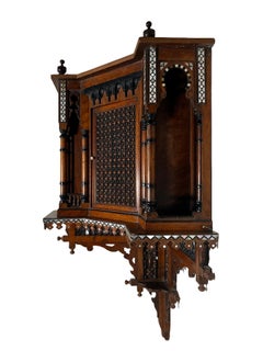 19th Century Moorish Revival Corner Cabinet With Mother Of Pearl Inlay