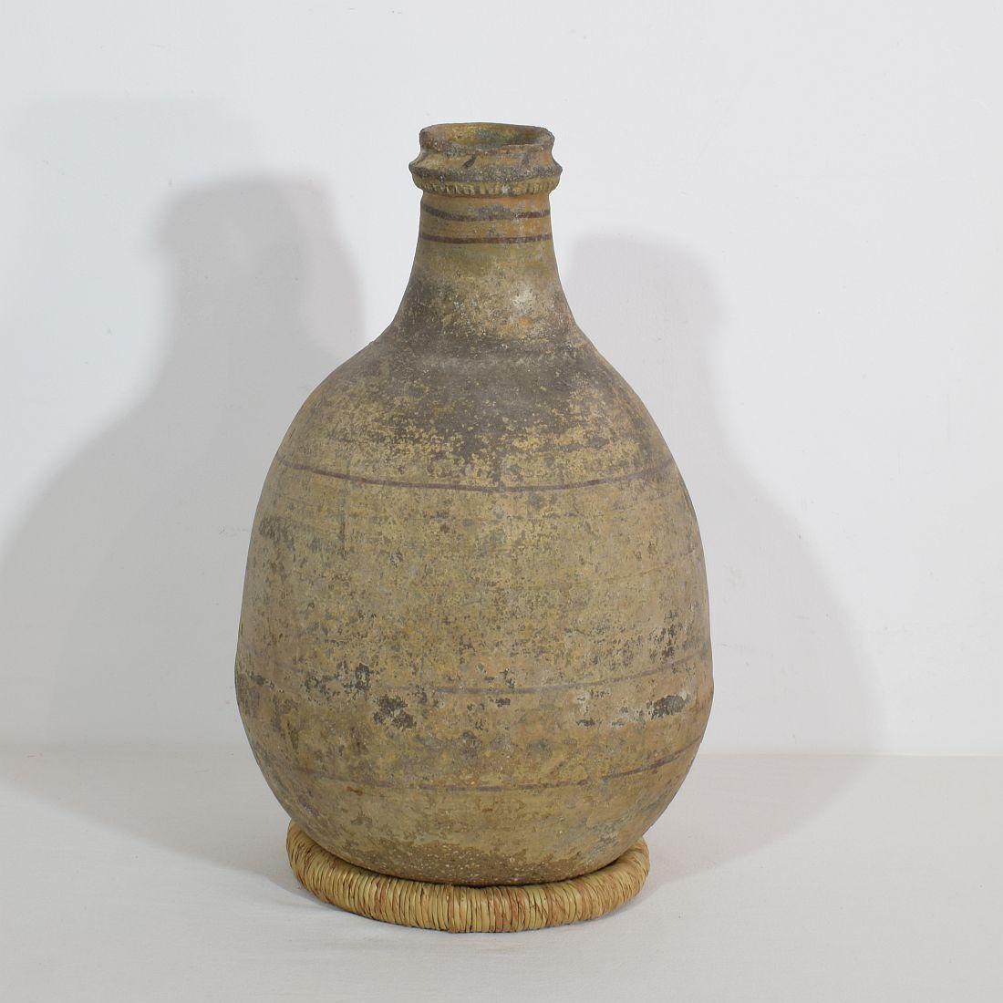 Hand-Crafted 19th Century Moroccan Earthenware Jug
