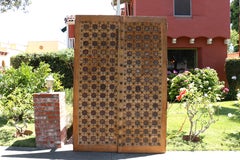 19th Century Moroccan Handcrafted Temple Entry Double Doors /Iron, Bronze & Wood