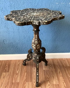 19TH Century Moroccan Inlaid Tea Table