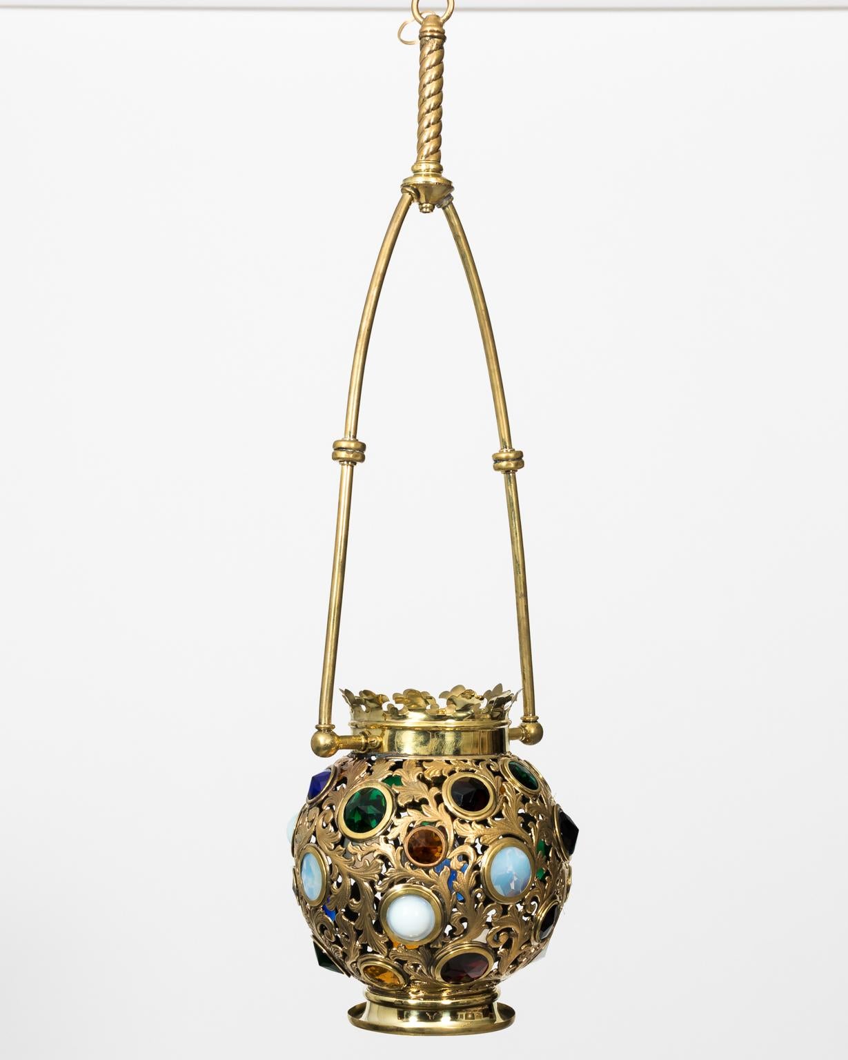 19th Century Moroccan Jewelled Hall Lantern 8