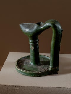 19th Century Fes-Meknes Emerald Green Glaze Q'andil – Moroccan Islamic Folk Art