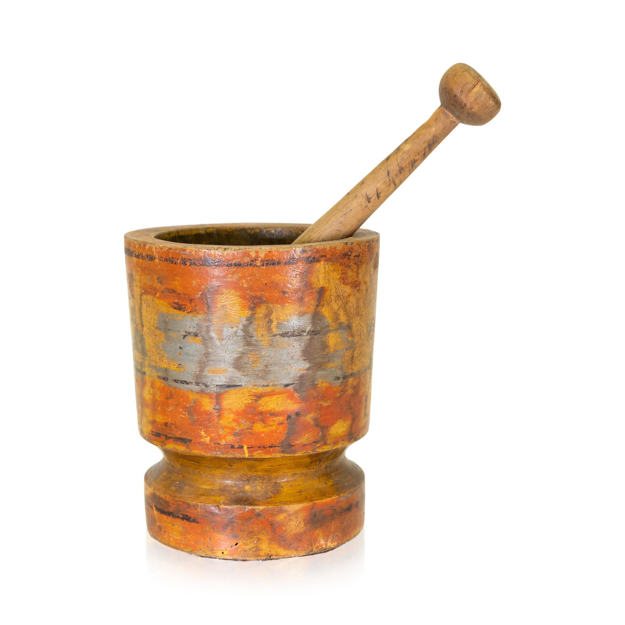 Fruitwood 19th Century Mortar and Pestle For Sale