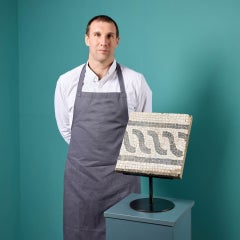 19th Century Mosaic Fragment Mounted on Stand