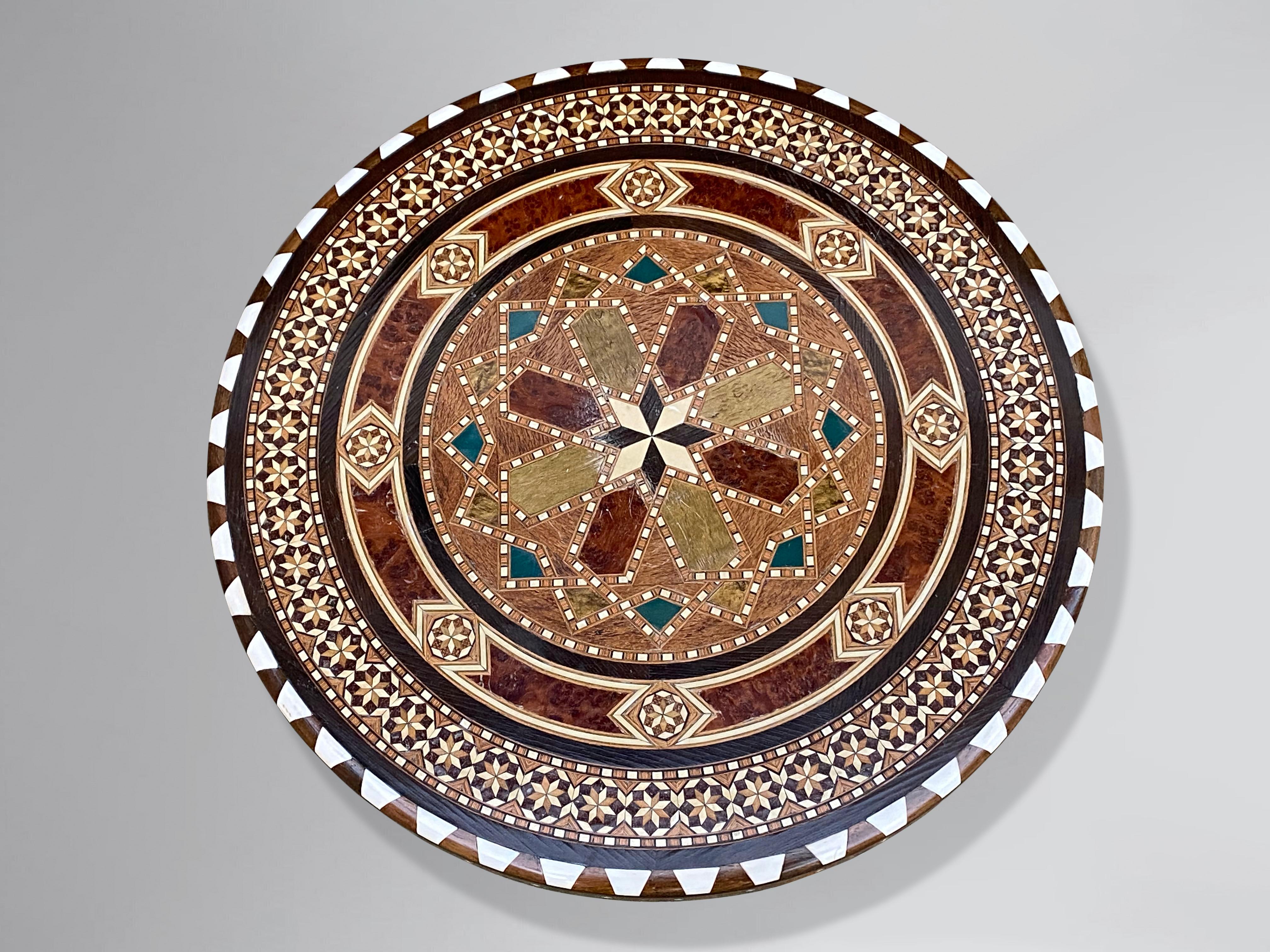 19th Century Mosaic Inlaid Occasional Table In Good Condition In Petworth,West Sussex, GB