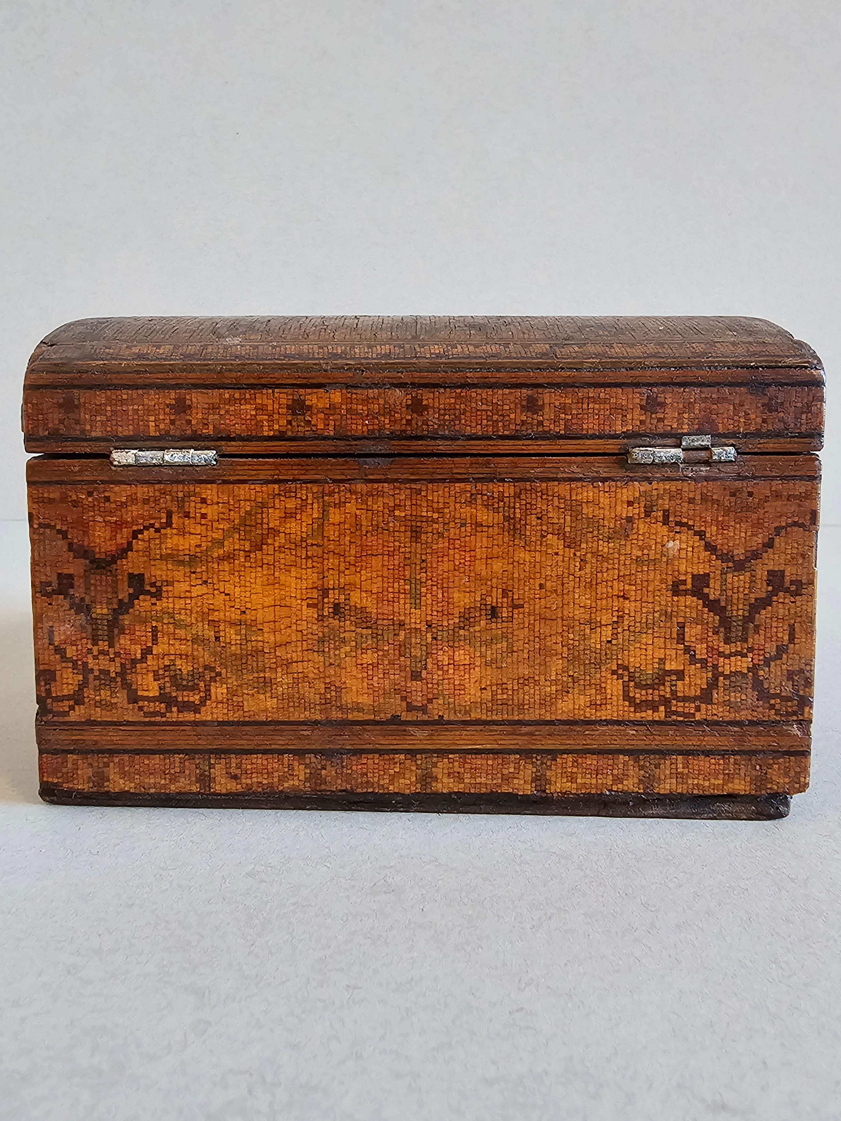 19th Century Mosaic Intarsia Marquetry Table Box  For Sale 6