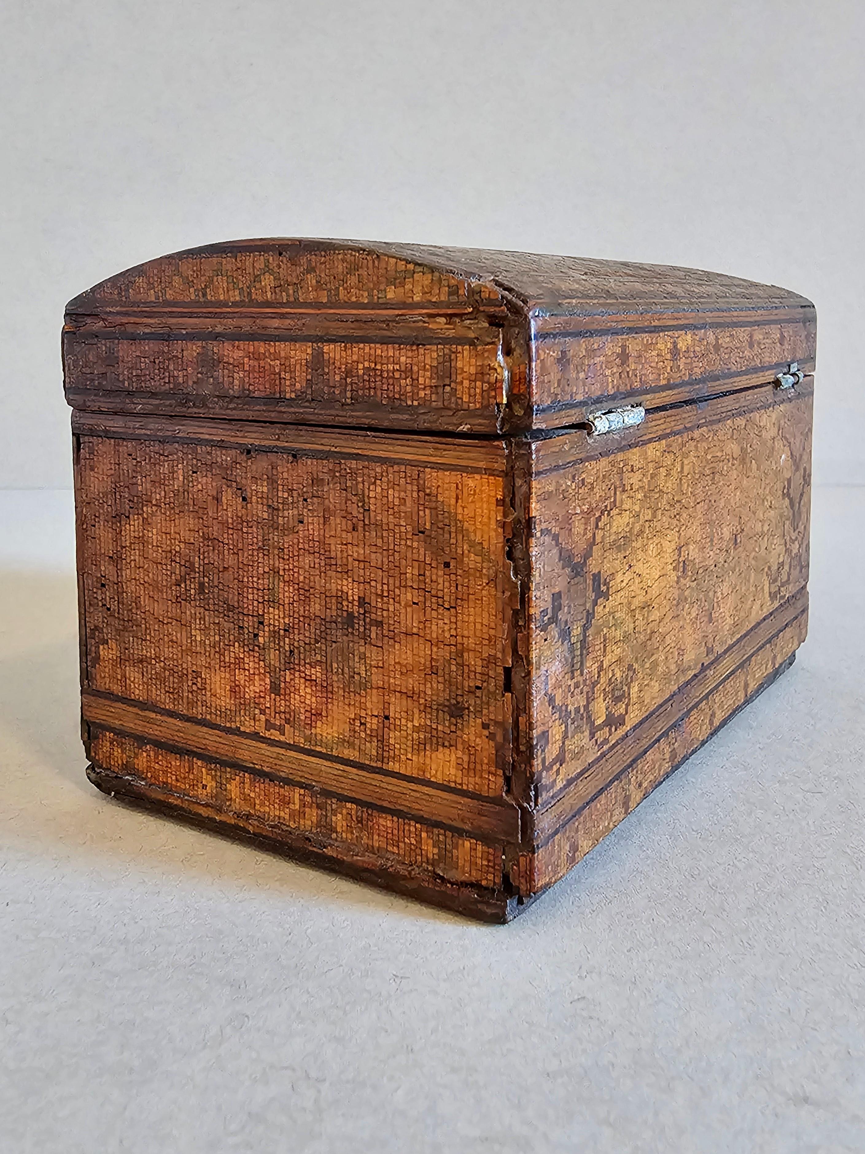 19th Century Mosaic Intarsia Marquetry Table Box  For Sale 7