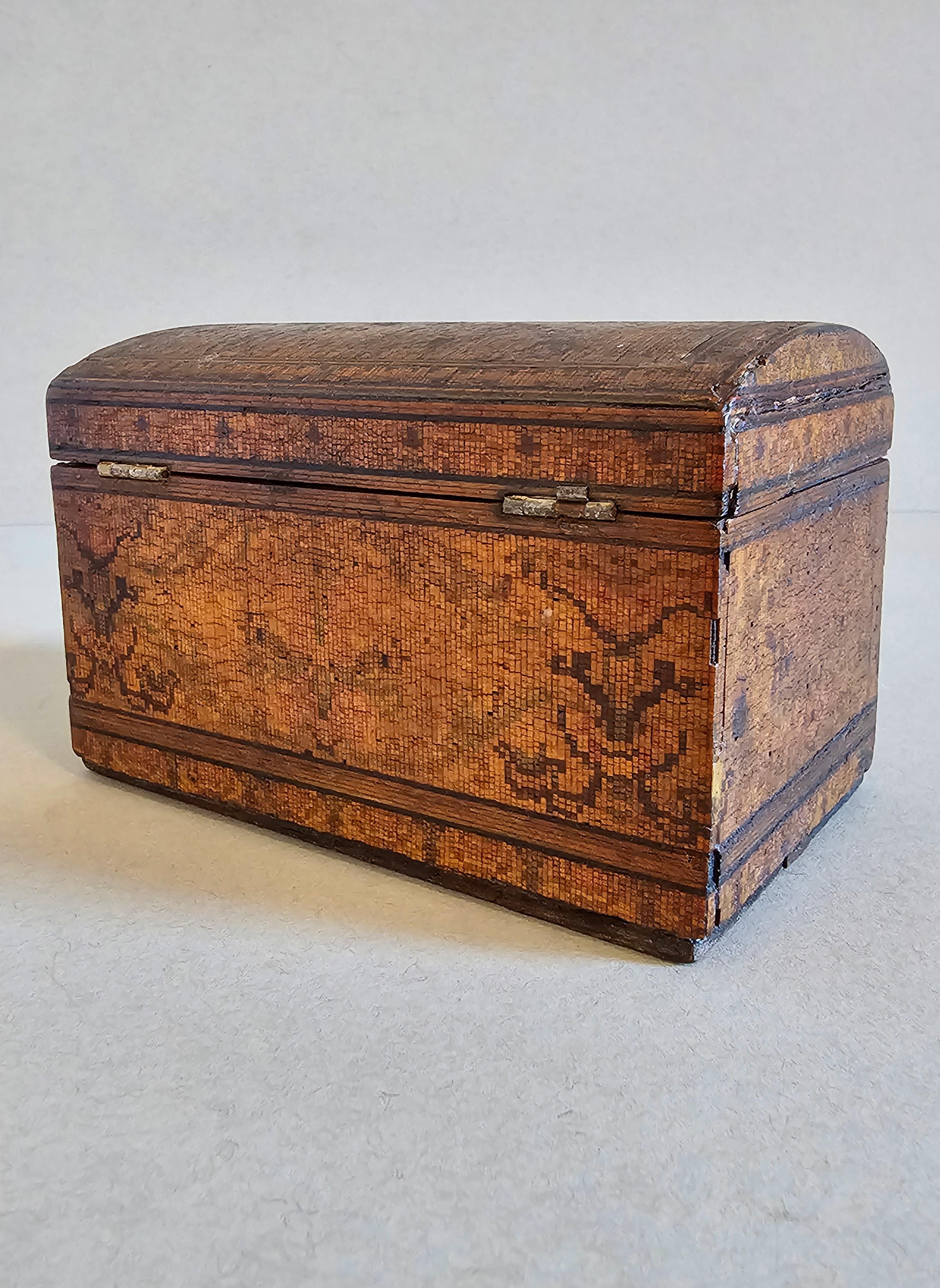 19th Century Mosaic Intarsia Marquetry Table Box  For Sale 8
