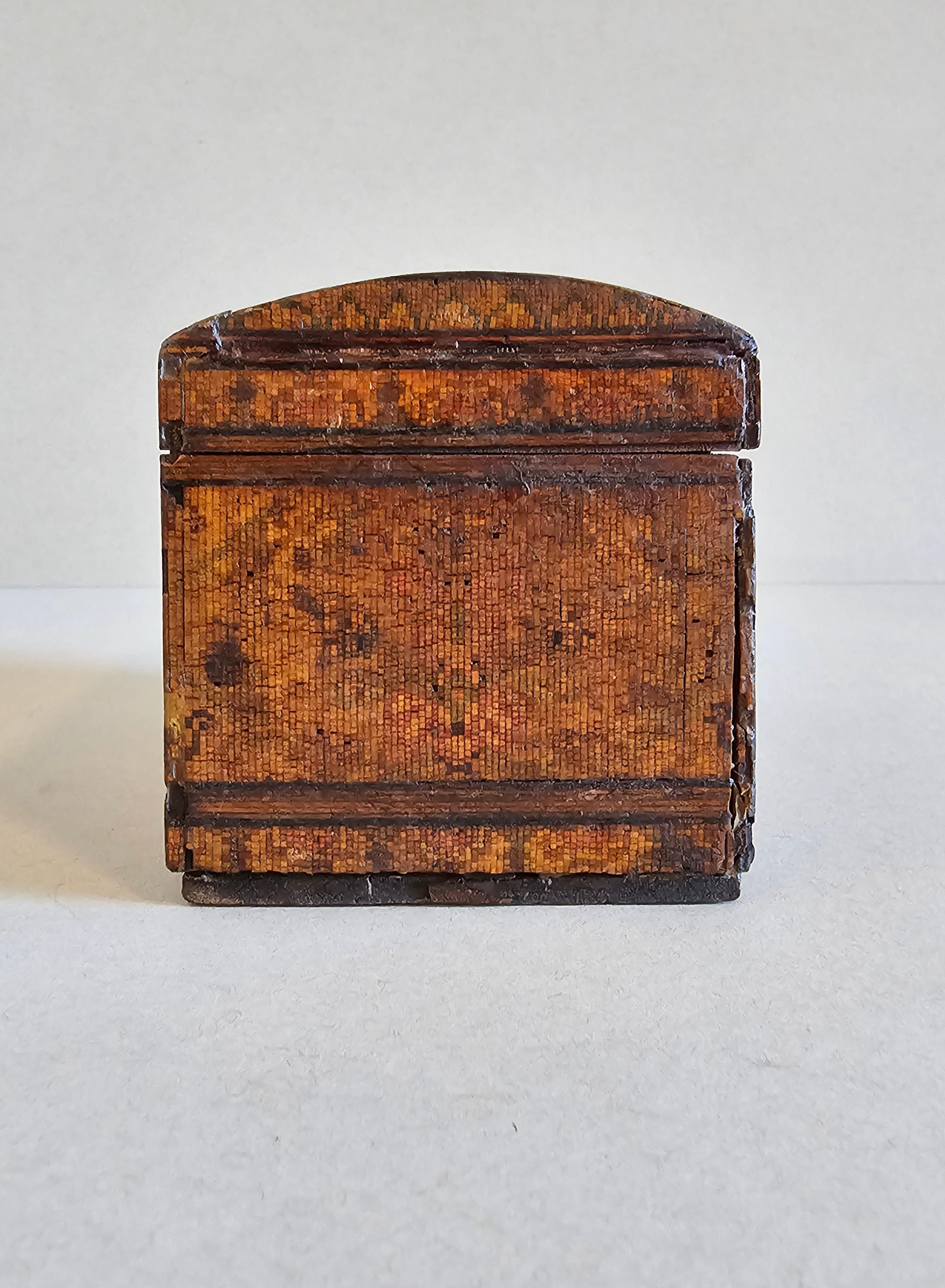 19th Century Mosaic Intarsia Marquetry Table Box  For Sale 11