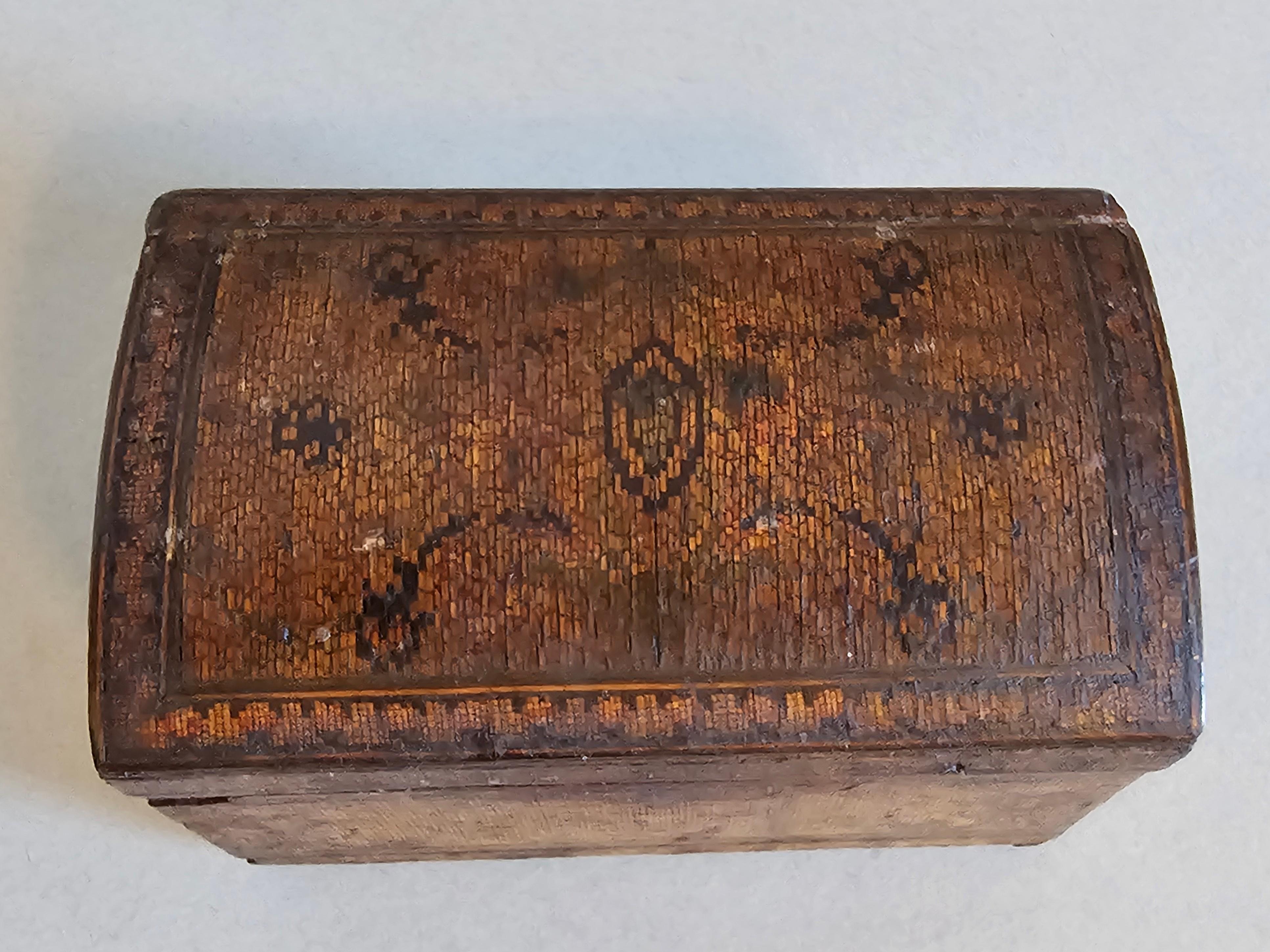 19th Century Mosaic Intarsia Marquetry Table Box  For Sale 13